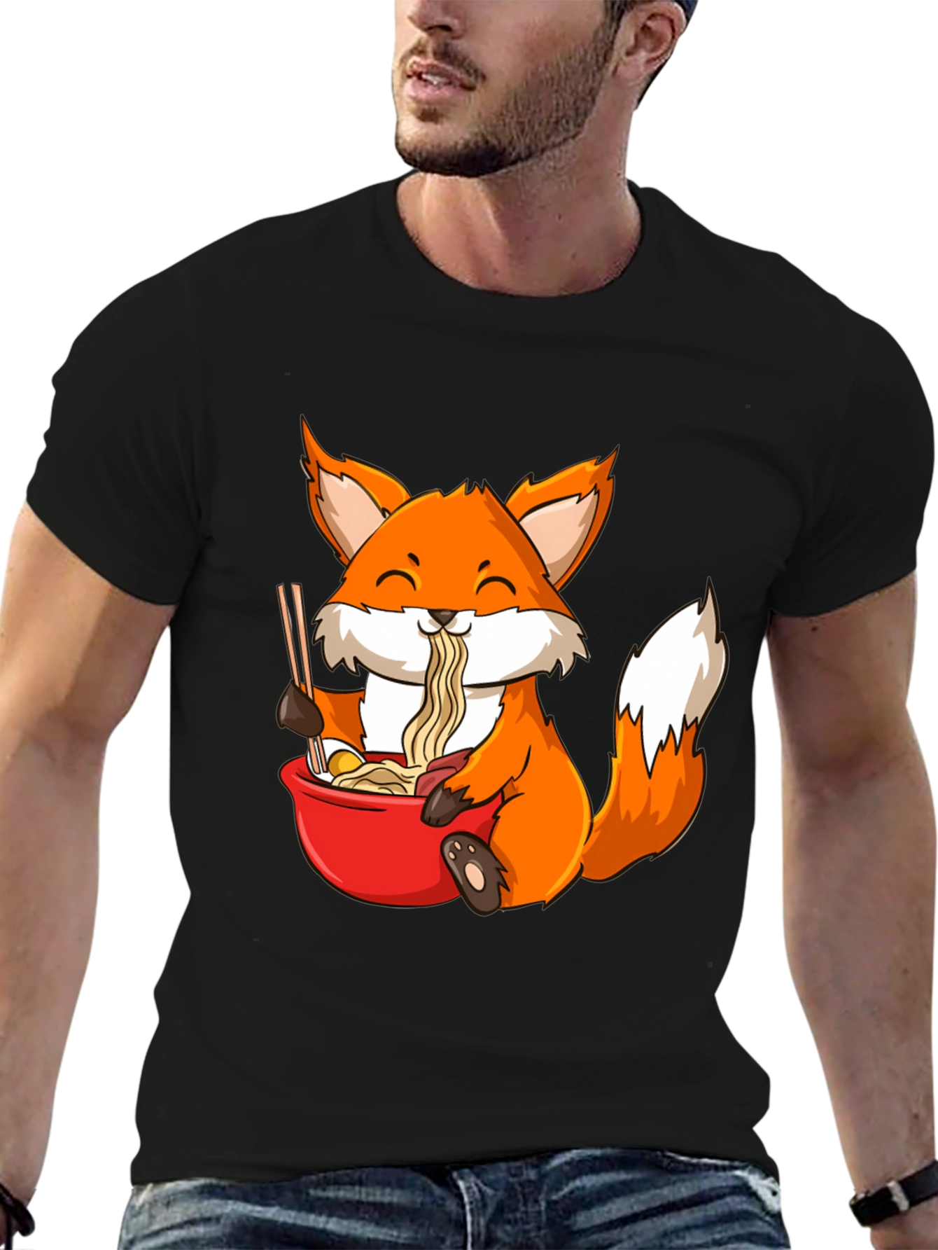 Fox Ramen T-Shirt - Cute Anime Style Tee