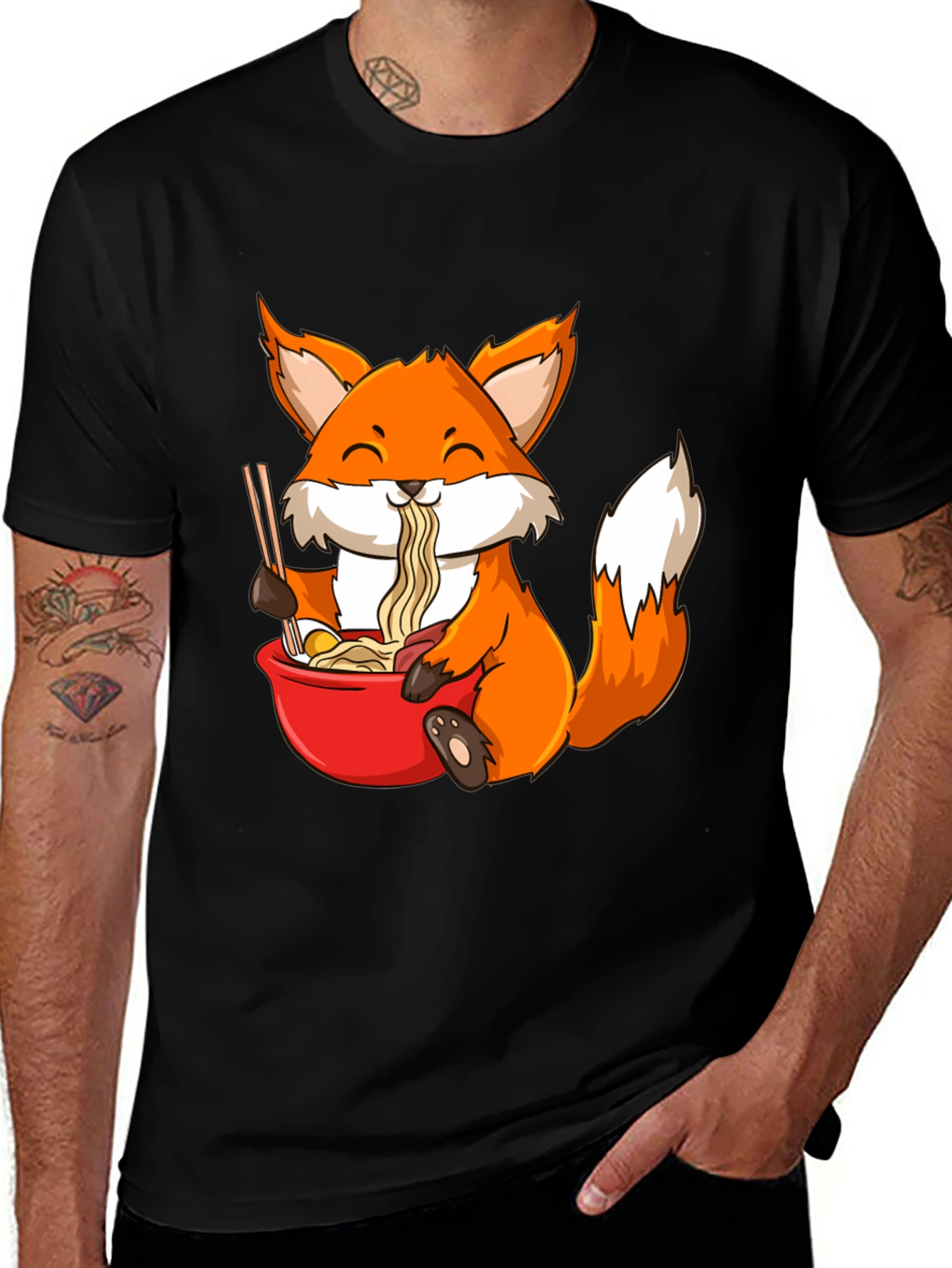 Fox Ramen T-Shirt - Cute Anime Style Tee