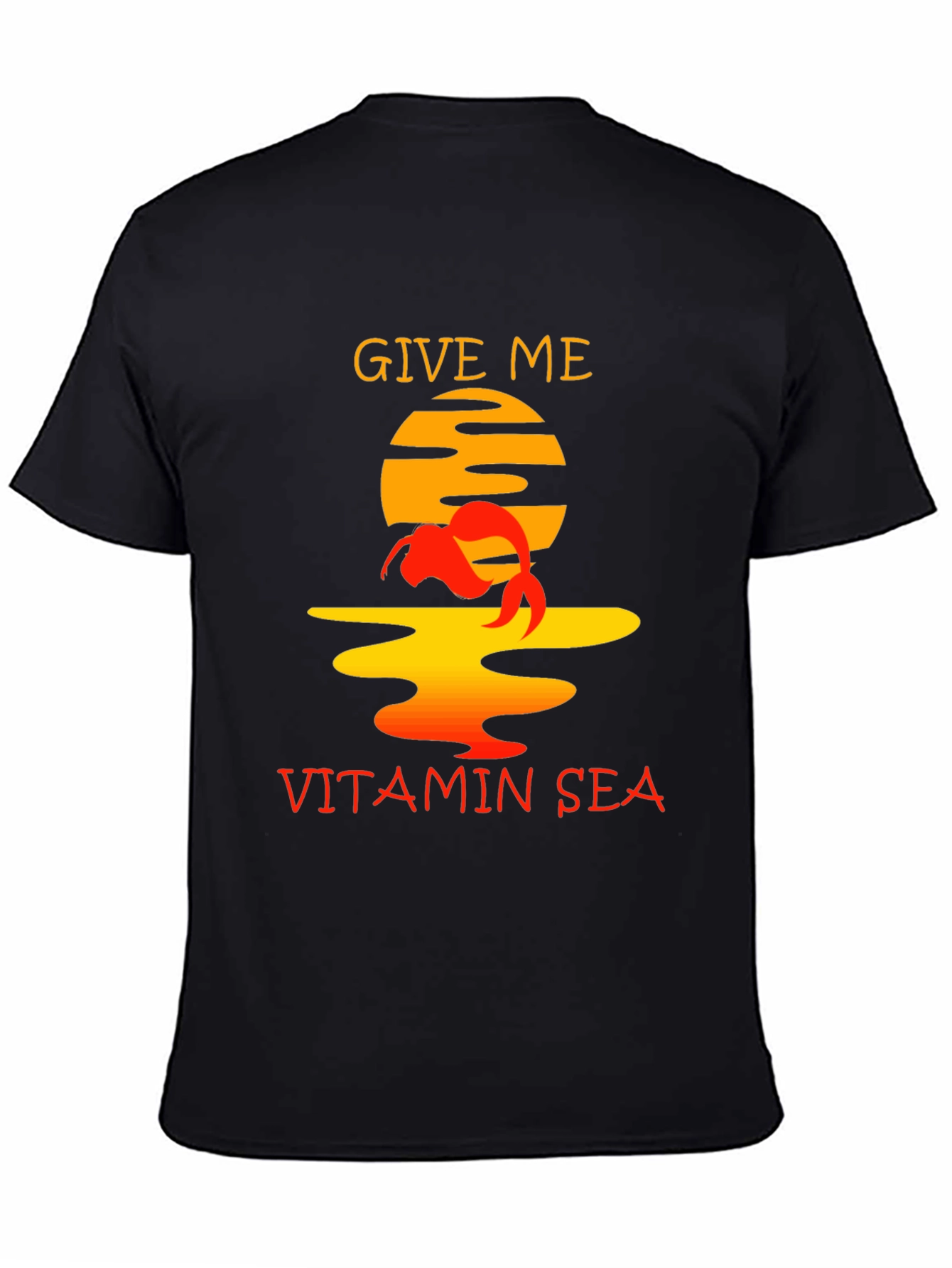 Vitamin Sea Graphic Tee - Unisex Black T-Shirt