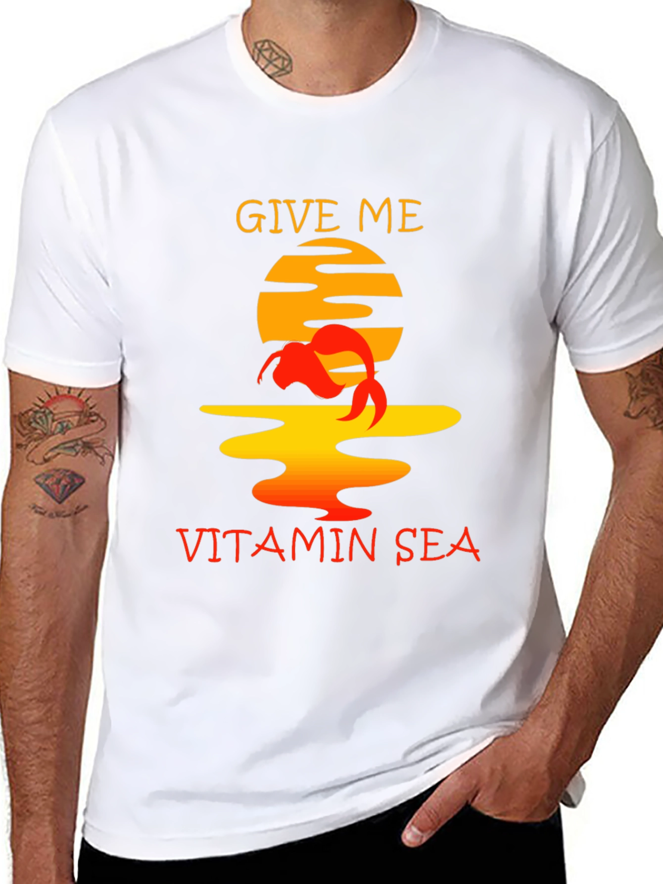 Vitamin Sea Graphic Tee - Unisex Black T-Shirt