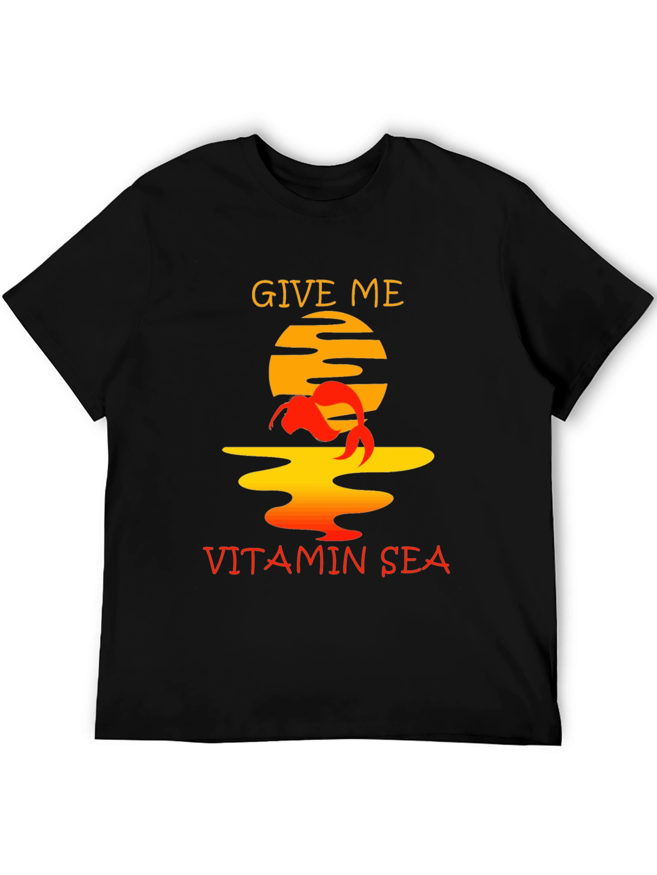 Vitamin Sea Graphic Tee - Unisex Black T-Shirt