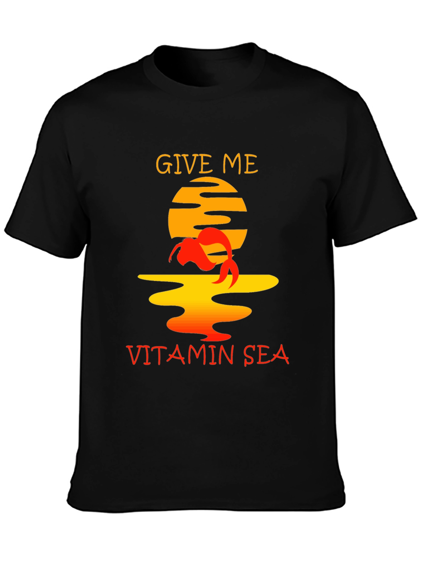 Vitamin Sea Graphic Tee - Unisex Black T-Shirt
