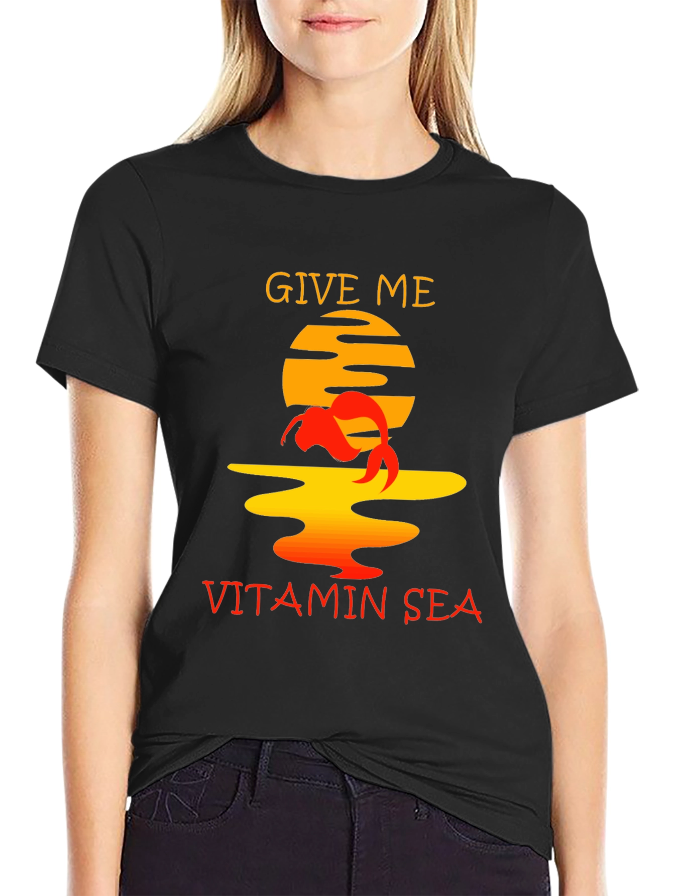 Vitamin Sea Graphic Tee - Unisex Black T-Shirt