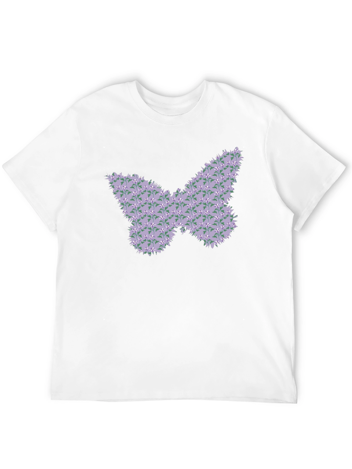 Floral Butterfly Graphic T-Shirt - Casual Tee