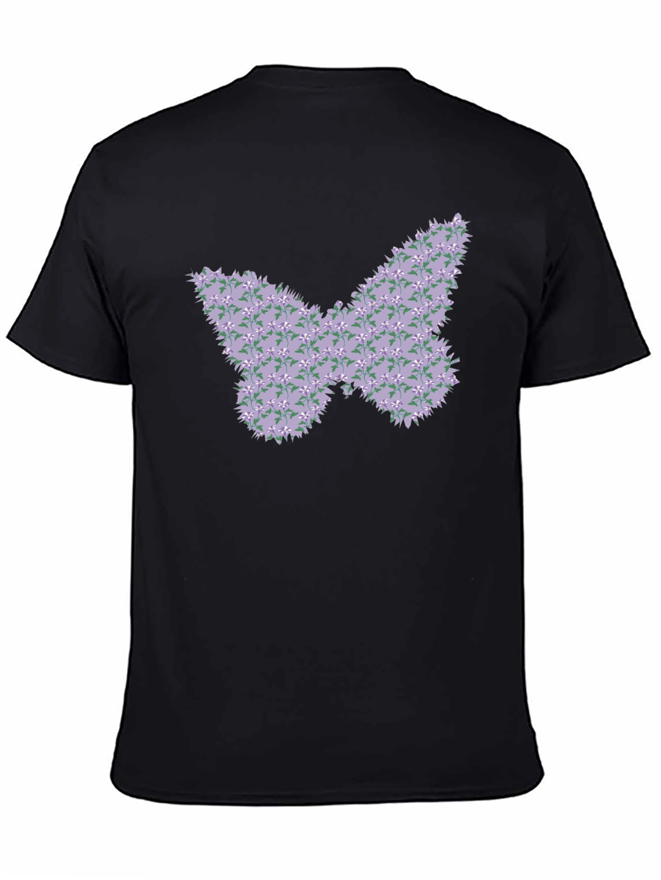 Floral Butterfly Graphic T-Shirt - Casual Tee