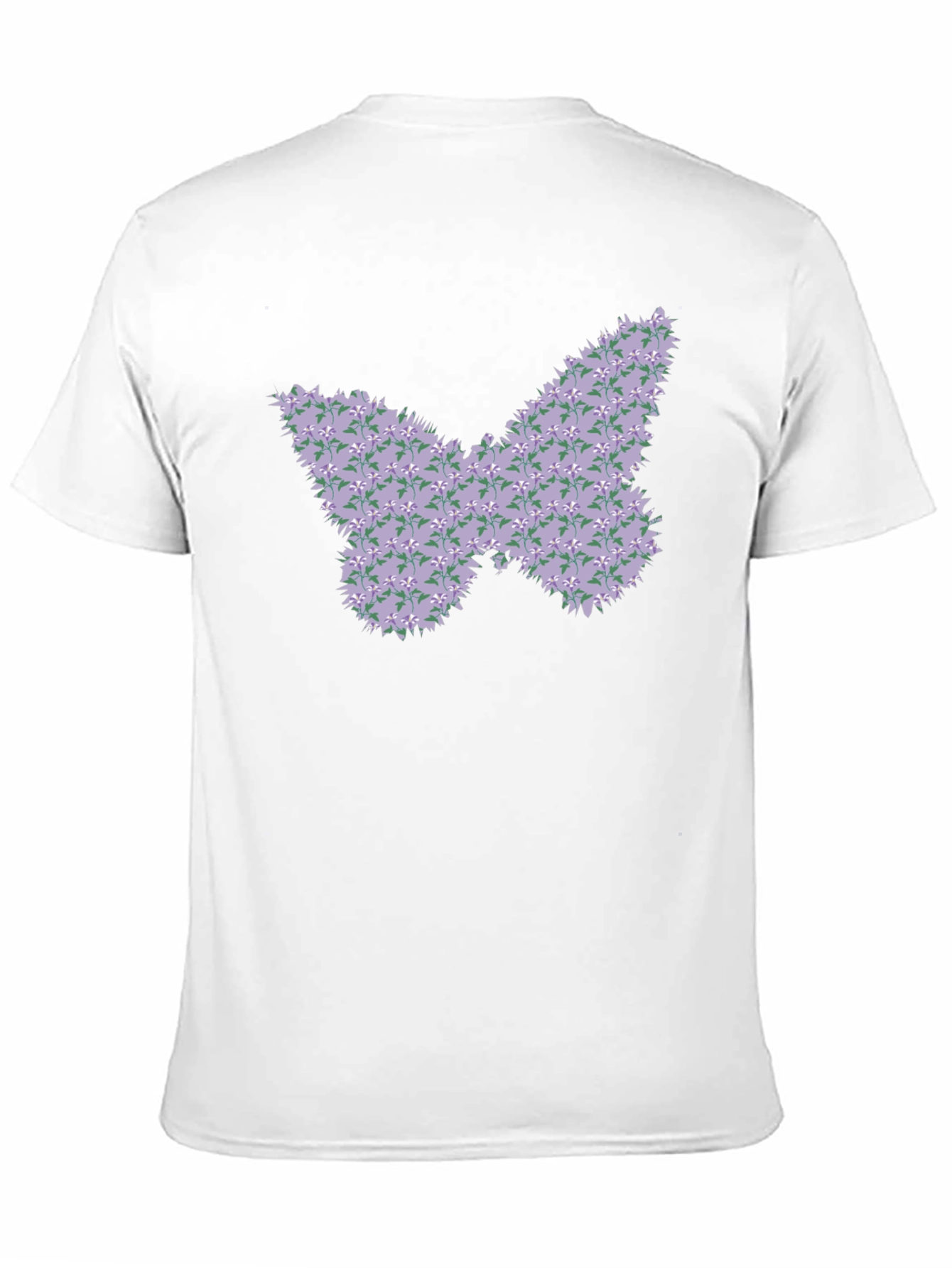 Floral Butterfly Graphic T-Shirt - Casual Tee