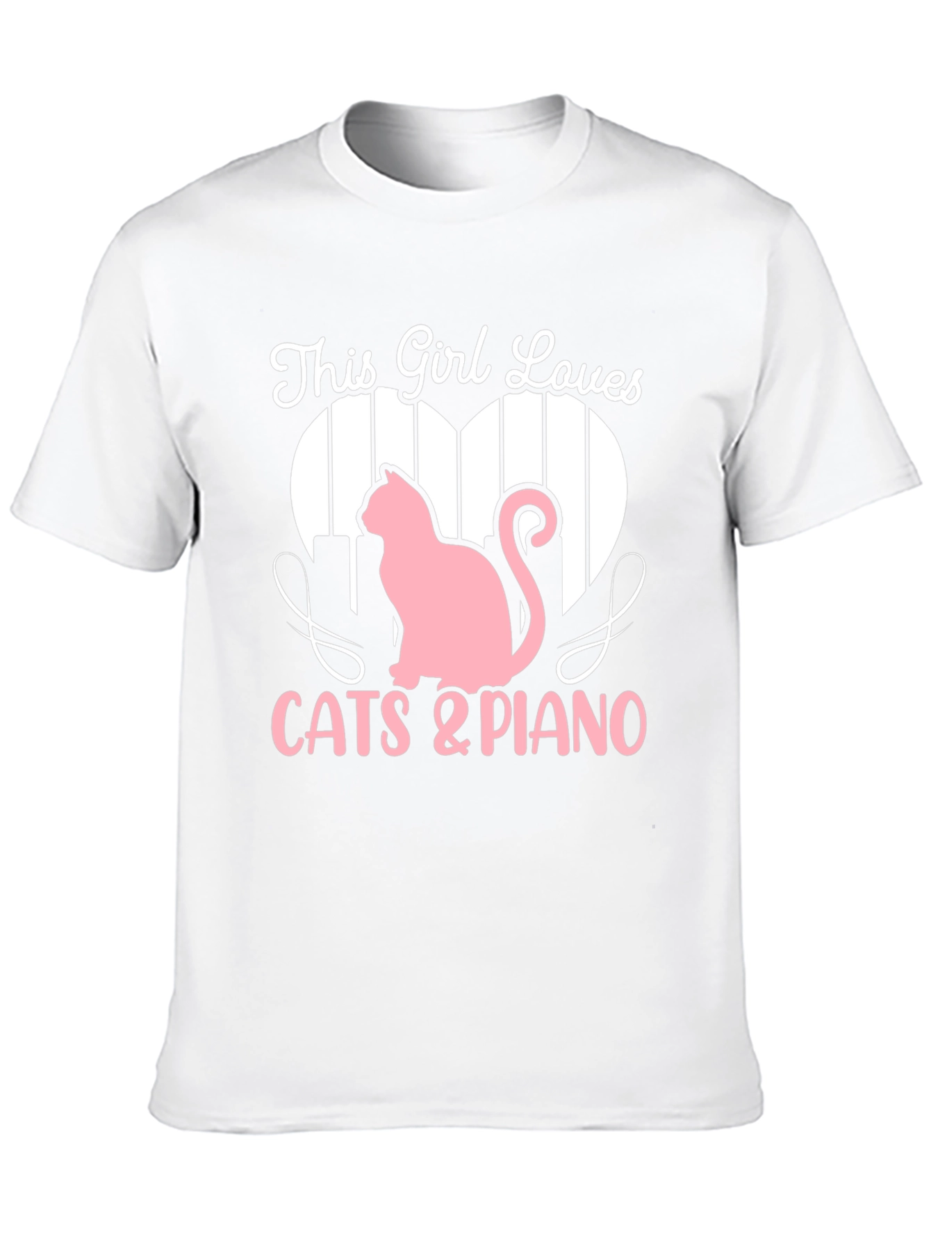 This Girl Loves Cats & Piano T-Shirt