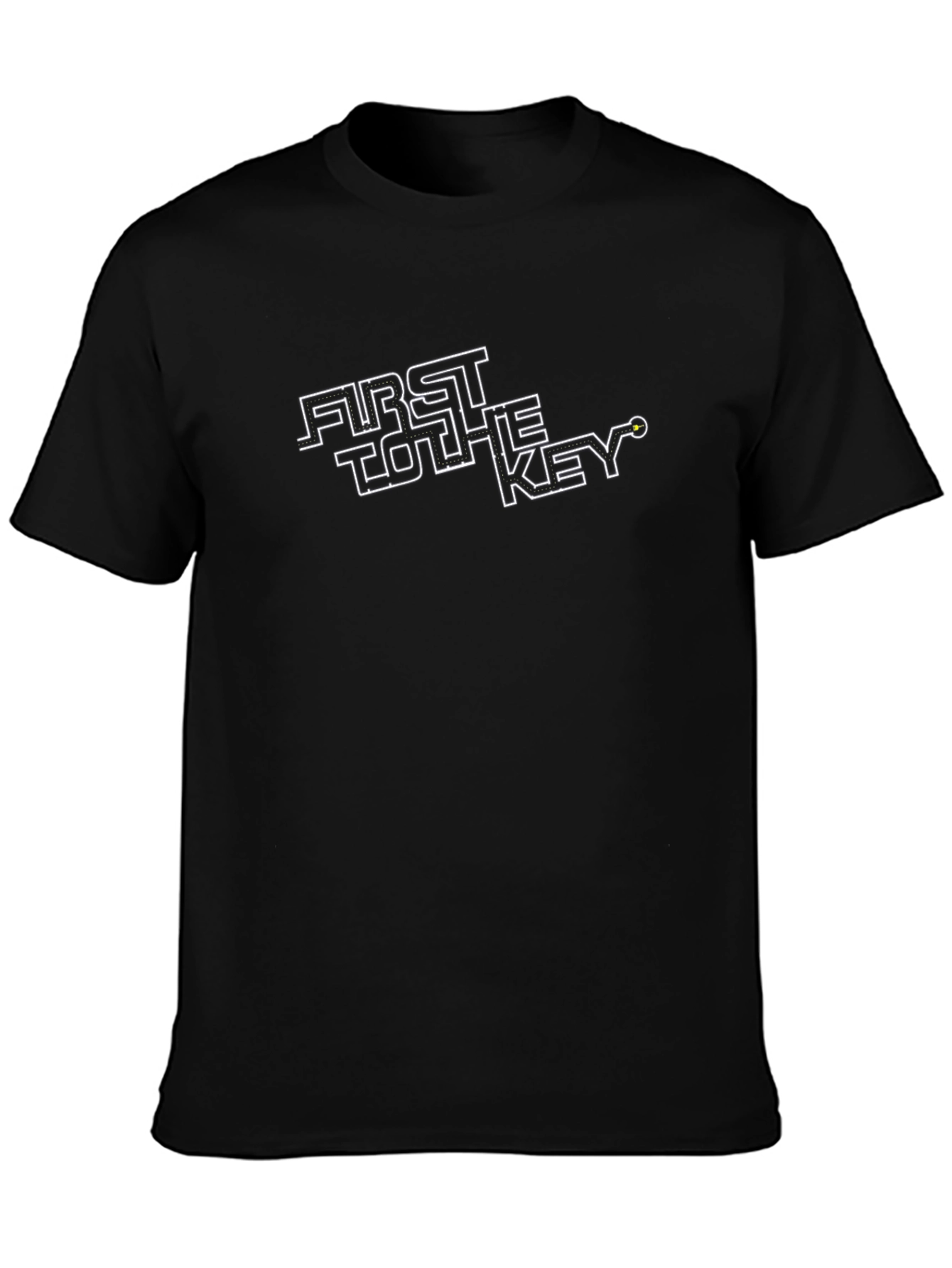 First to the Key Black Graphic Tee