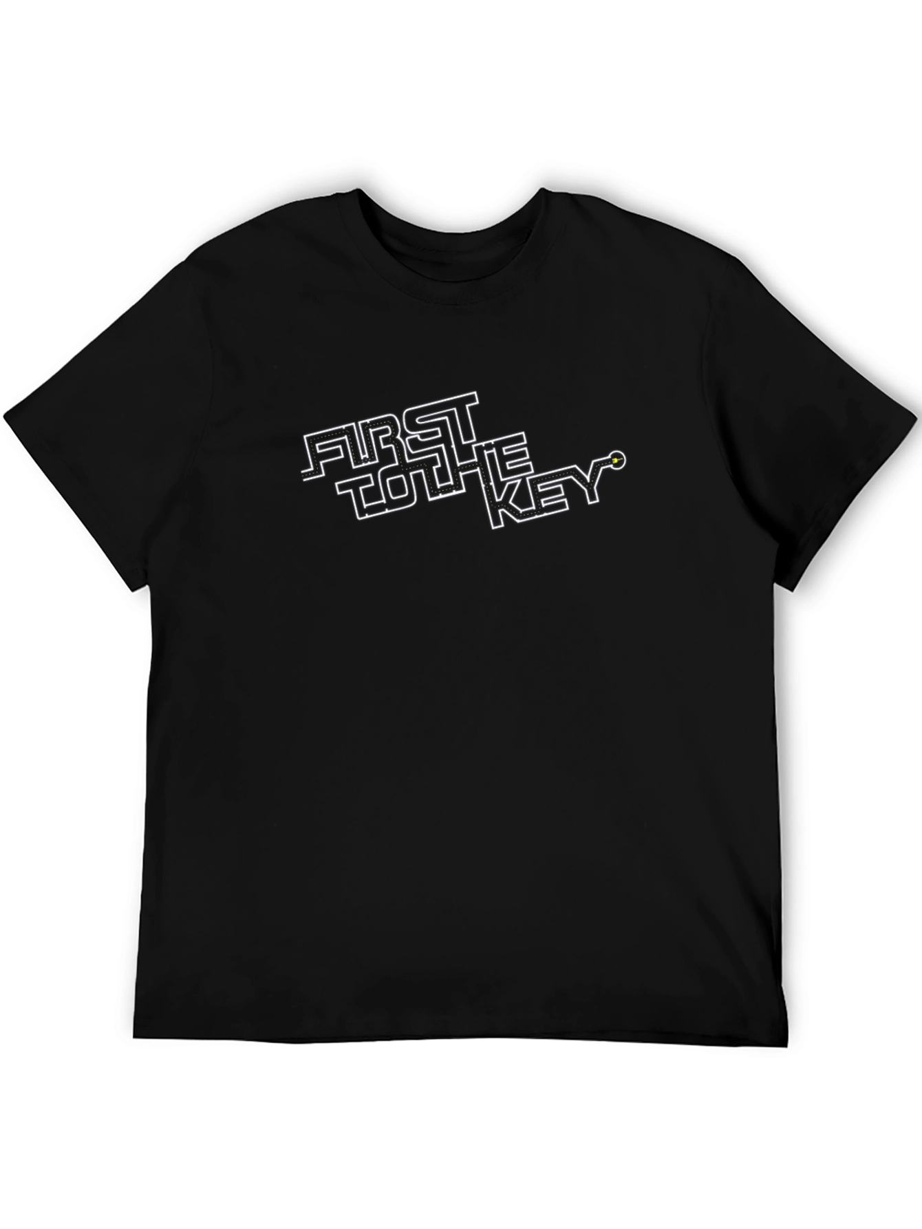First to the Key Black Graphic Tee