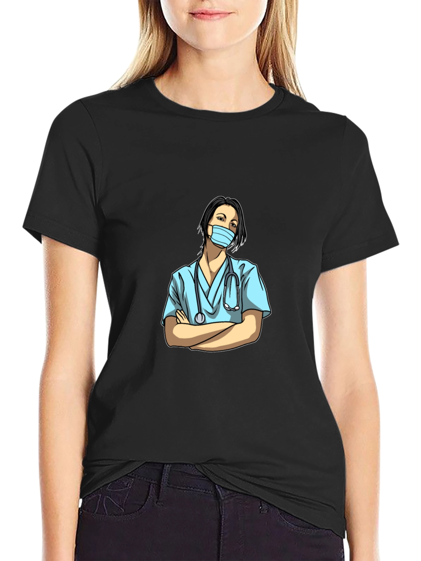 Nurse Graphic T-Shirt - Unisex Black Tee