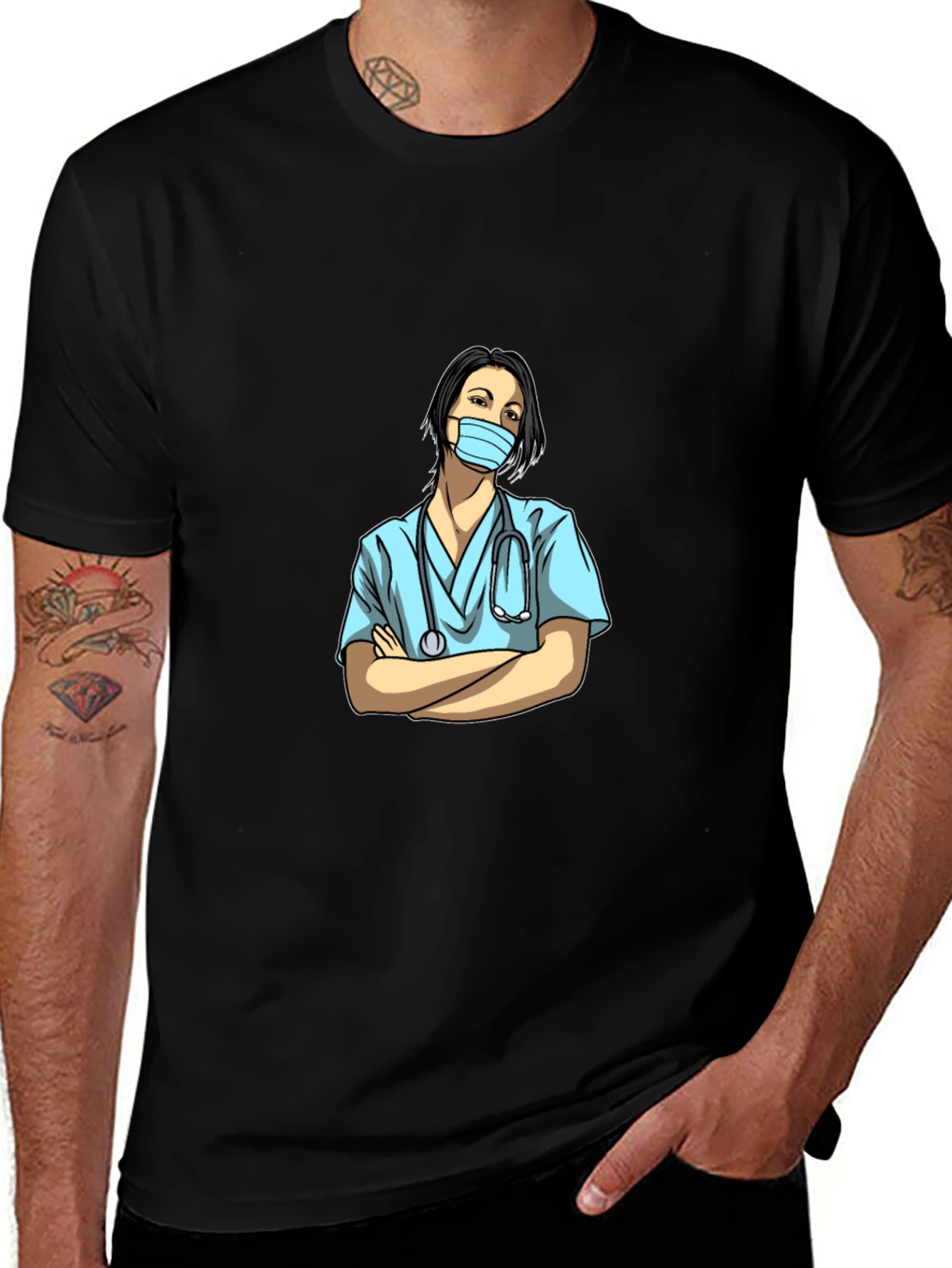 Nurse Graphic T-Shirt - Unisex Black Tee