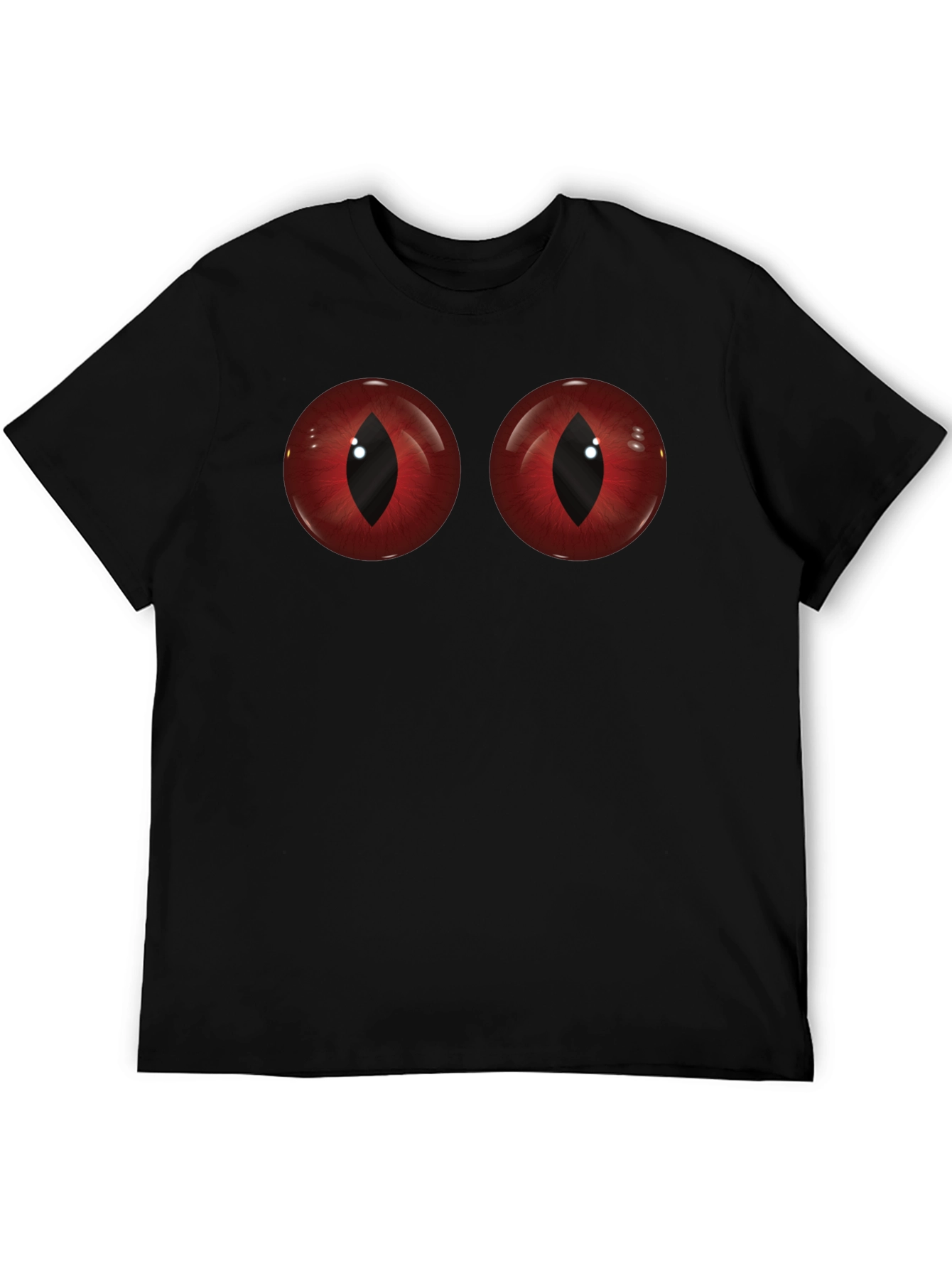 Red Dragon Eyes T-Shirt - Mens Black Tee