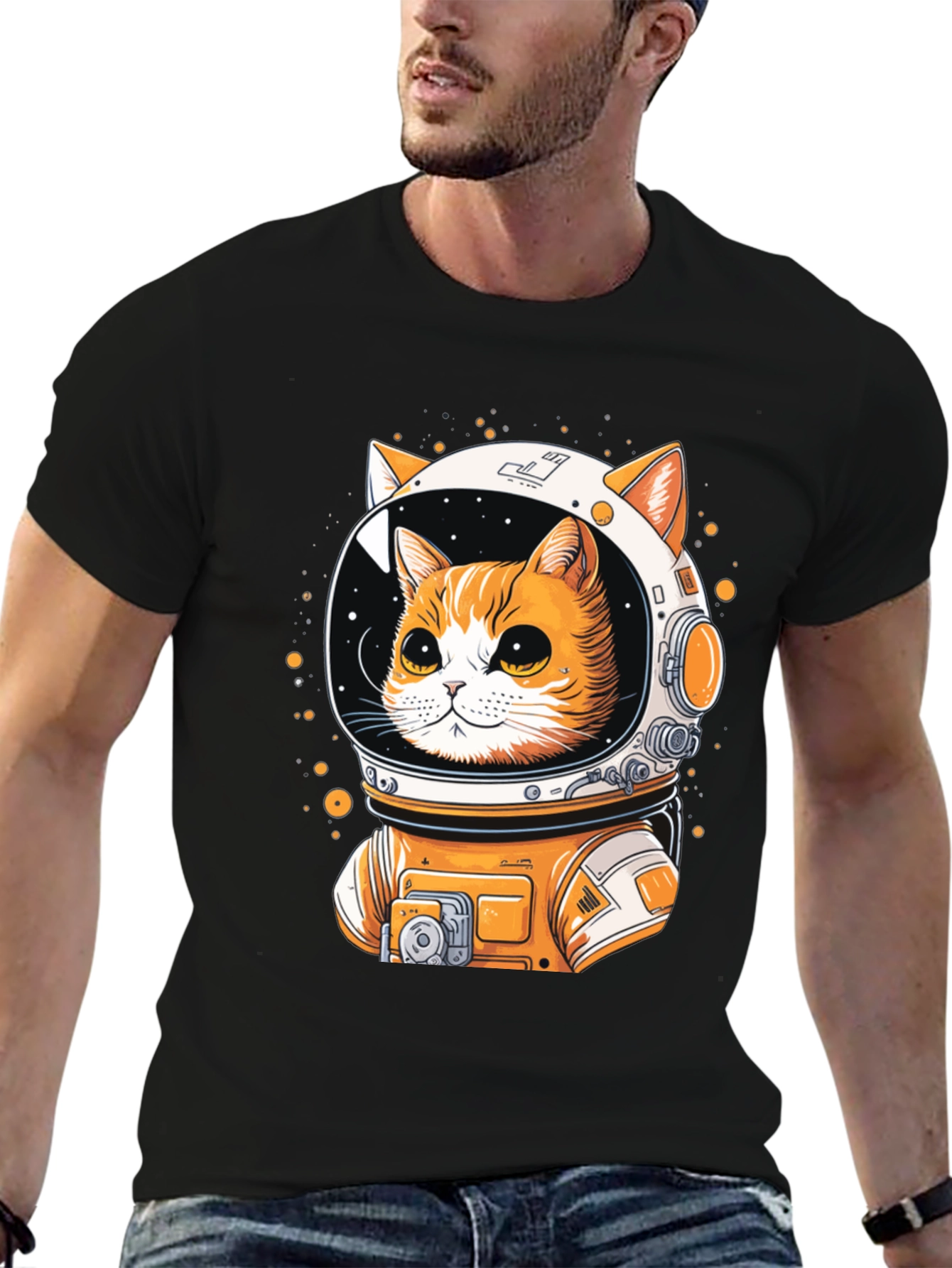 Astronaut Cat T-Shirt - Space Adventure