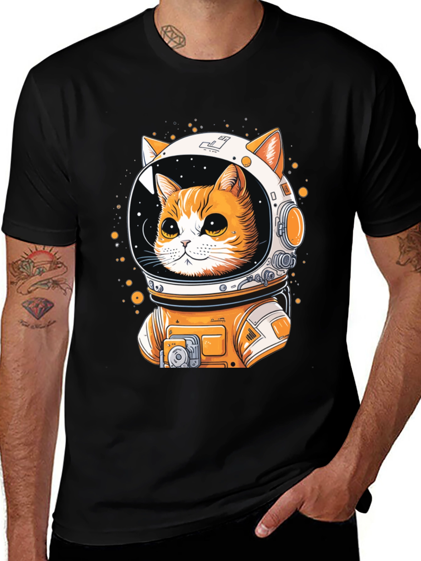Astronaut Cat T-Shirt - Space Adventure