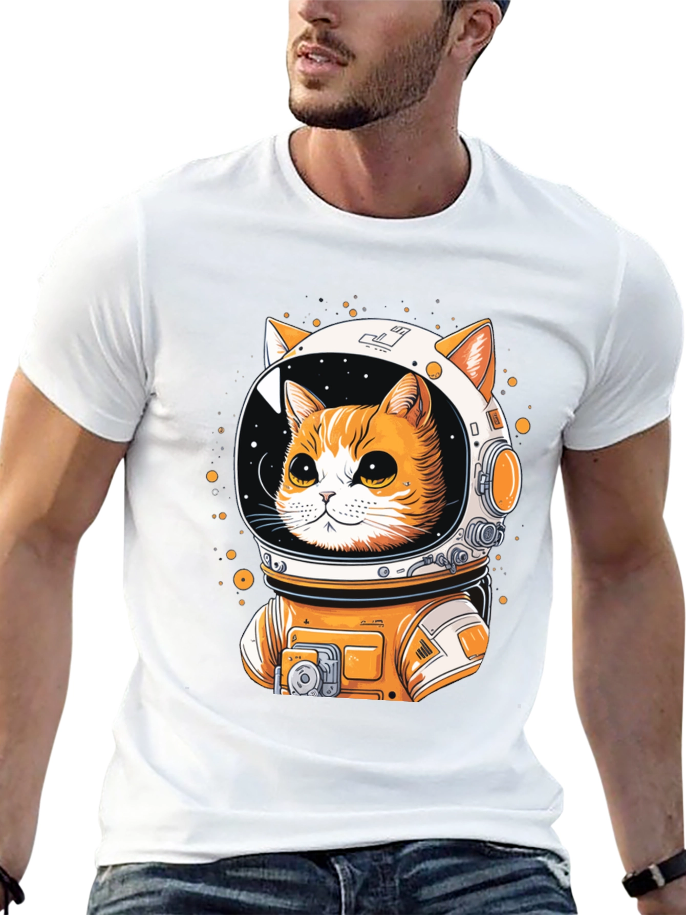 Astronaut Cat T-Shirt - Space Adventure