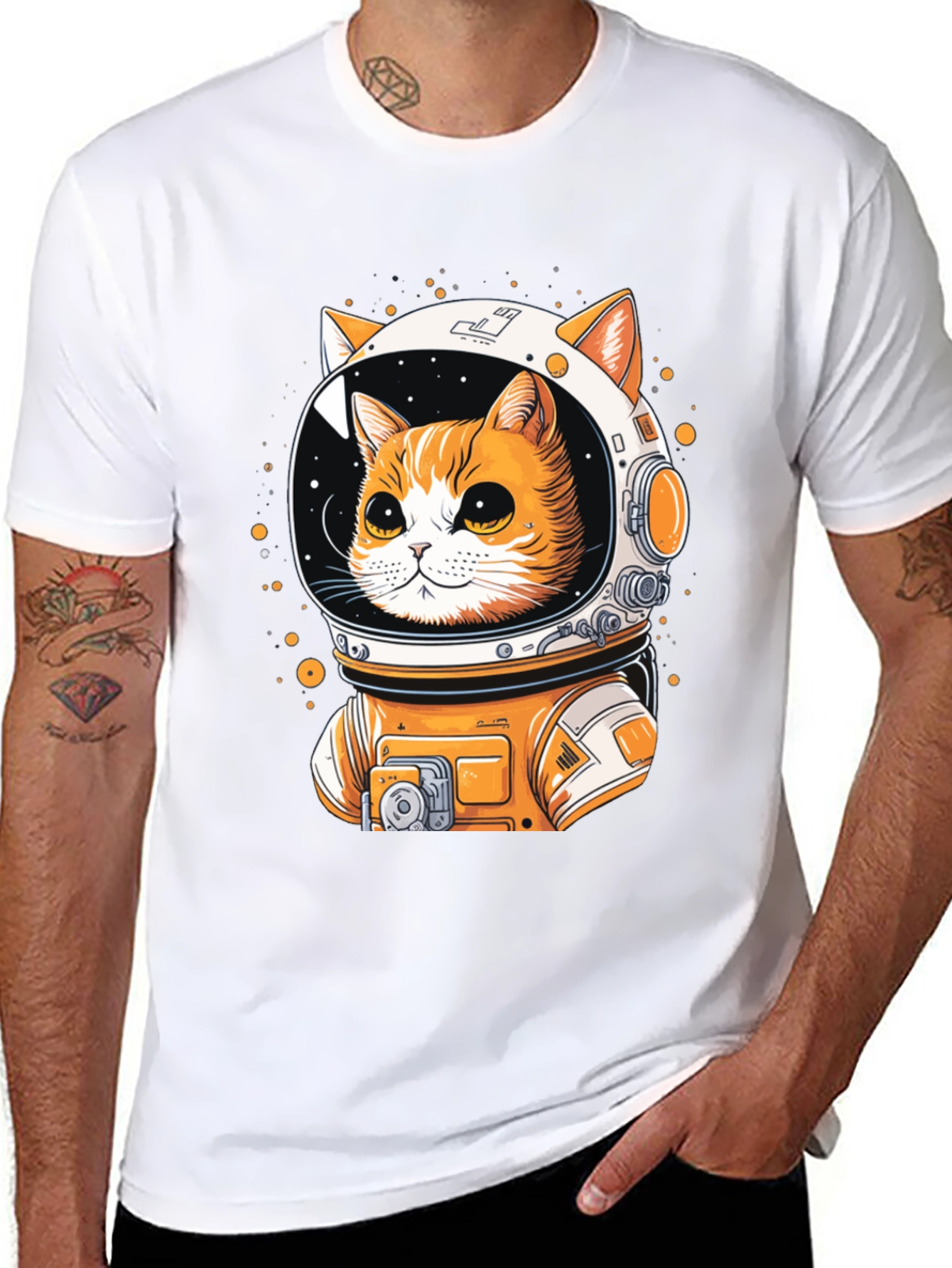 Astronaut Cat T-Shirt - Space Adventure
