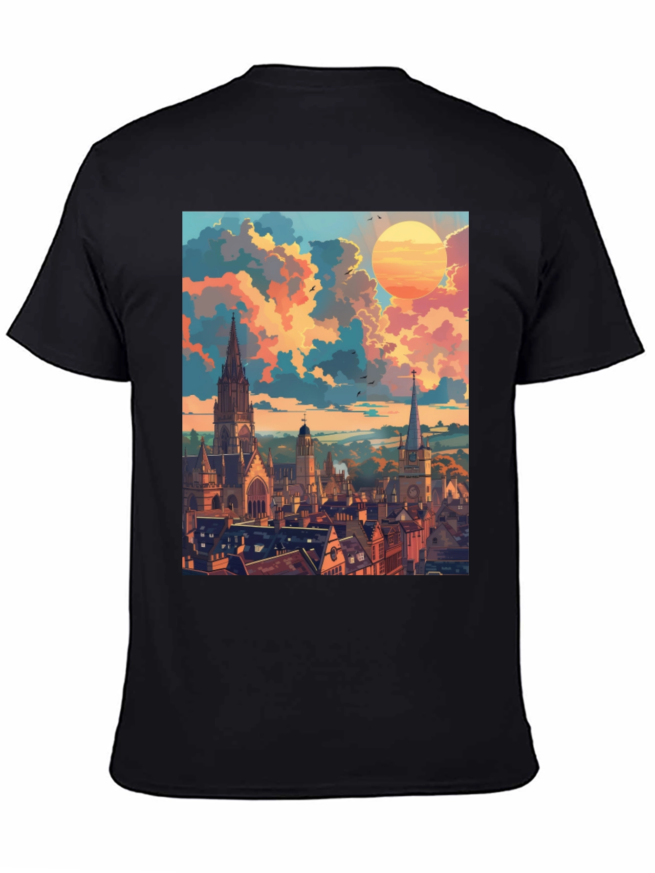 Cityscape Sunset Graphic Tee