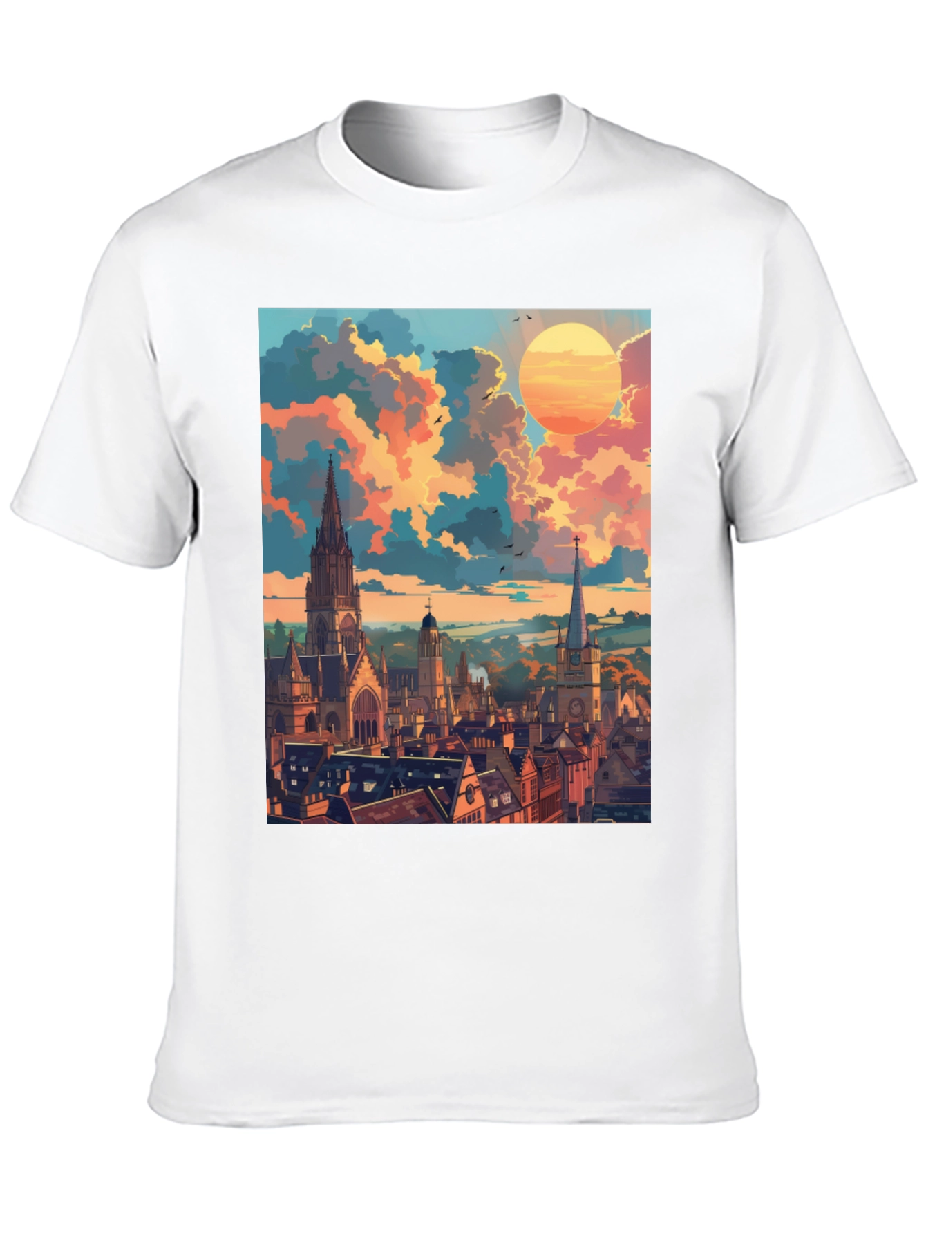 Cityscape Sunset Graphic Tee