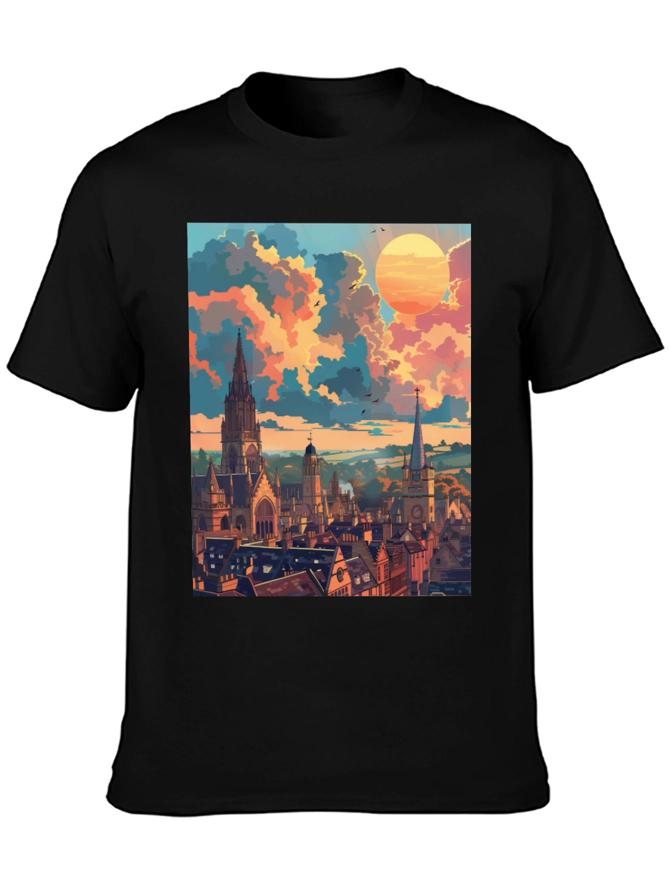 Cityscape Sunset Graphic Tee