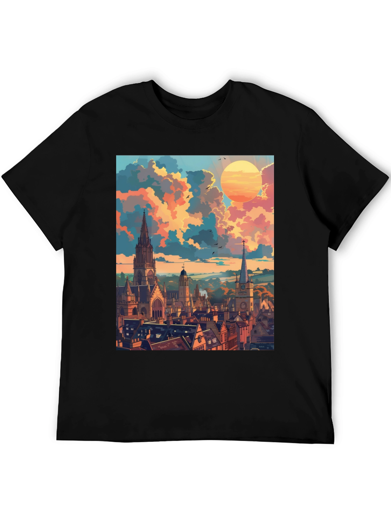 Cityscape Sunset Graphic Tee