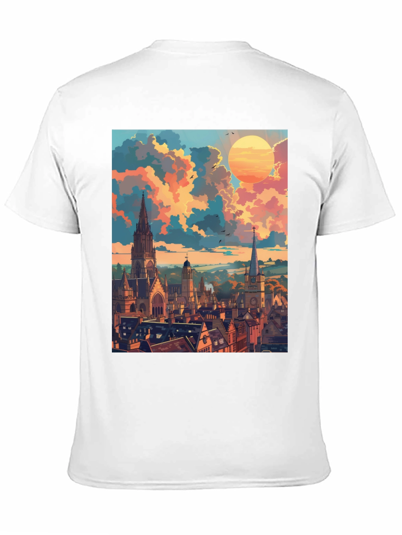 Cityscape Sunset Graphic Tee