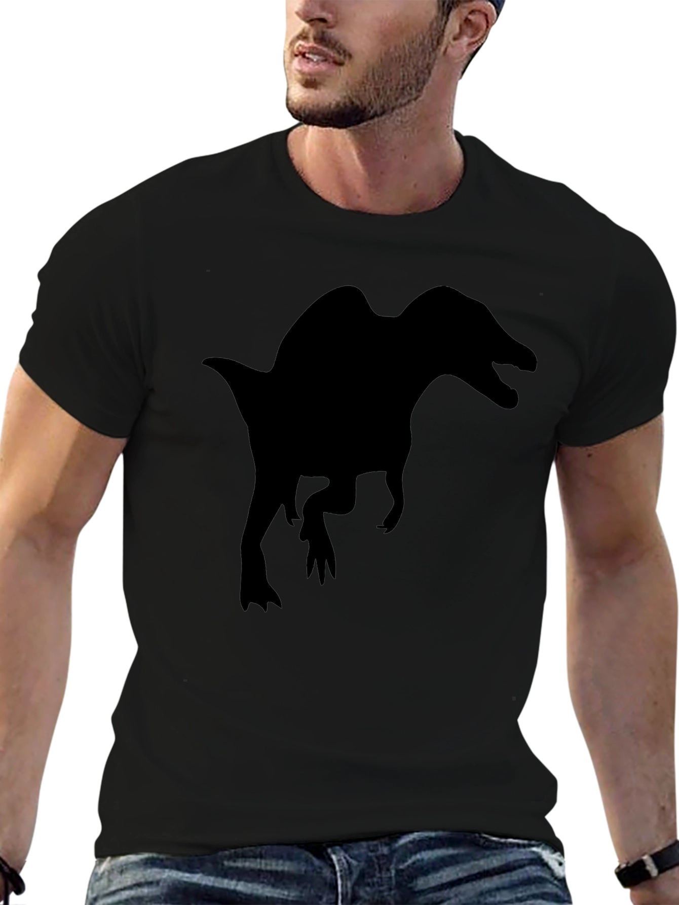 Spinosaurus Dinosaur Black T-Shirt