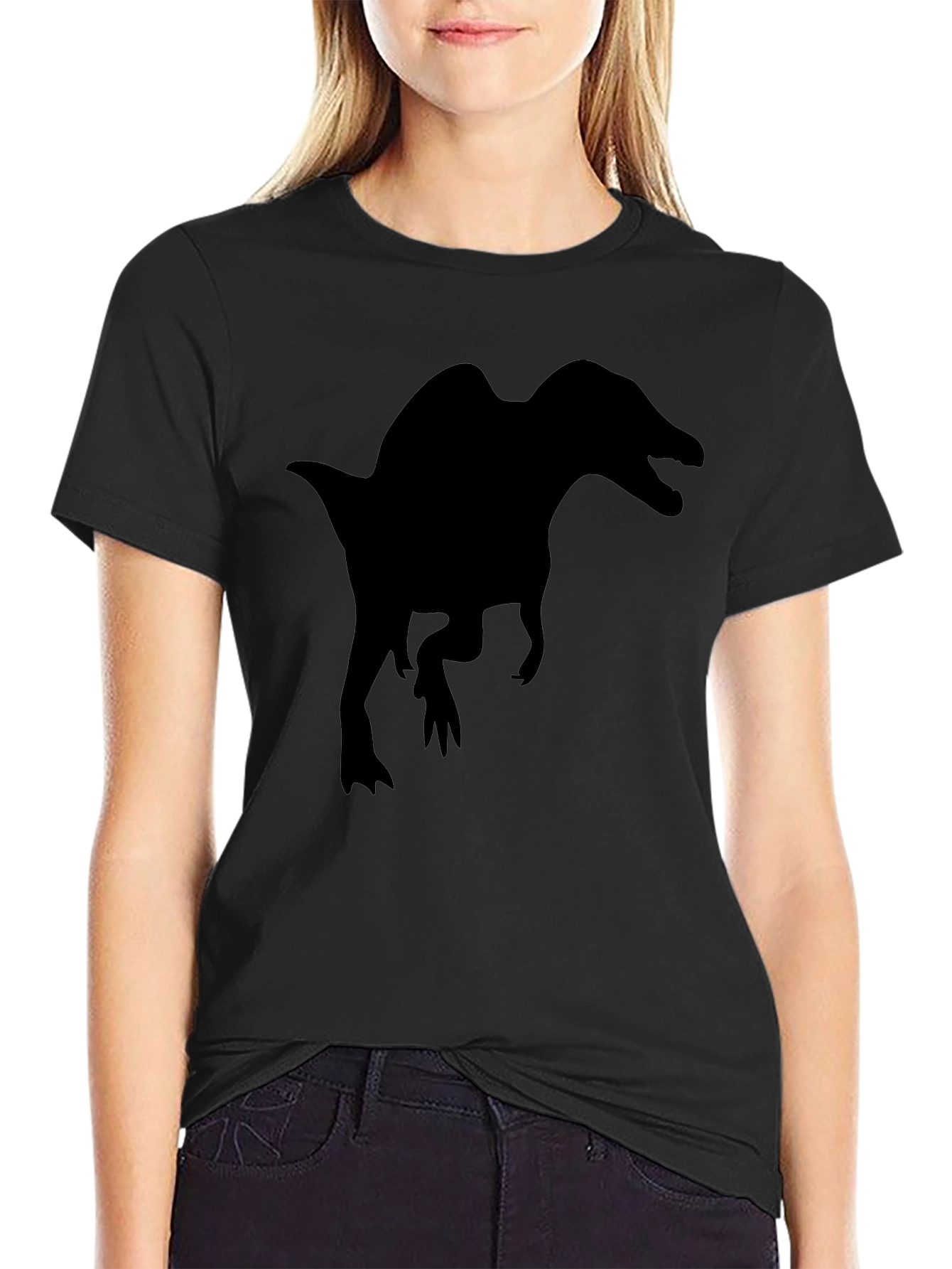 Spinosaurus Dinosaur Black T-Shirt