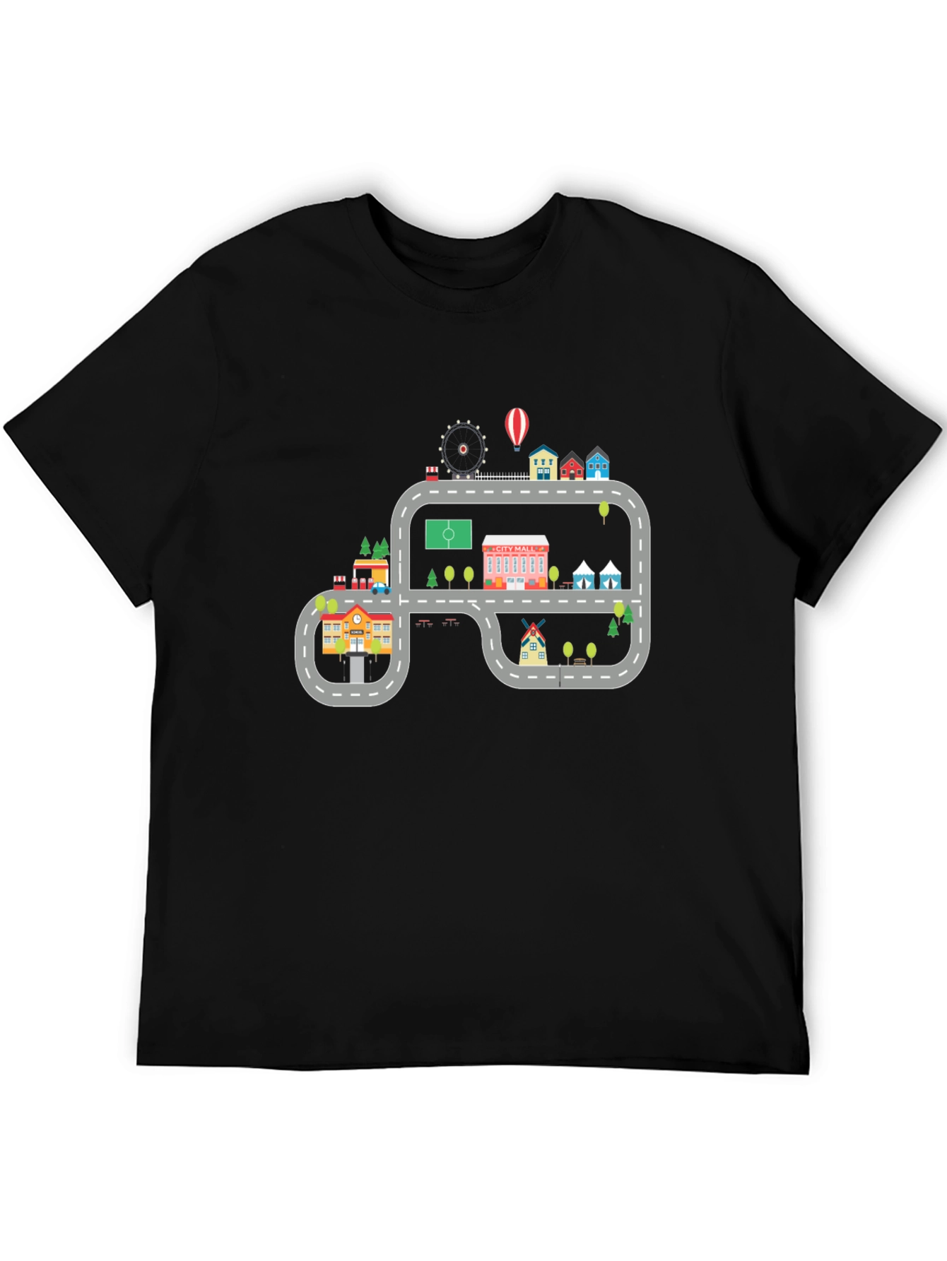 Cartoon City Road T-Shirt