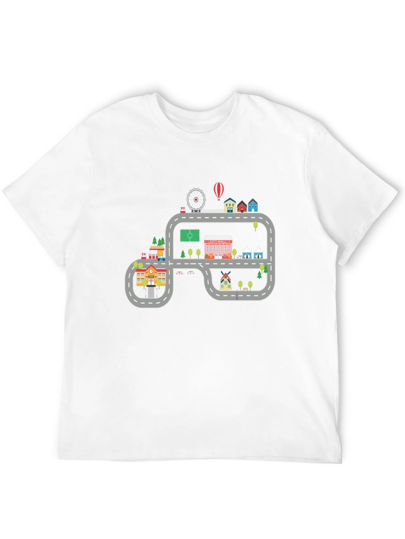 Cartoon City Road T-Shirt