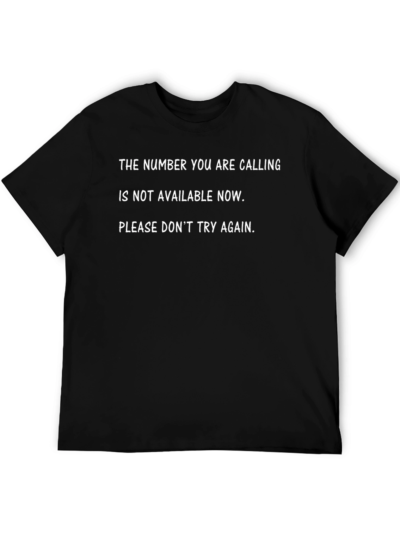Unavailable Number Black T-Shirt