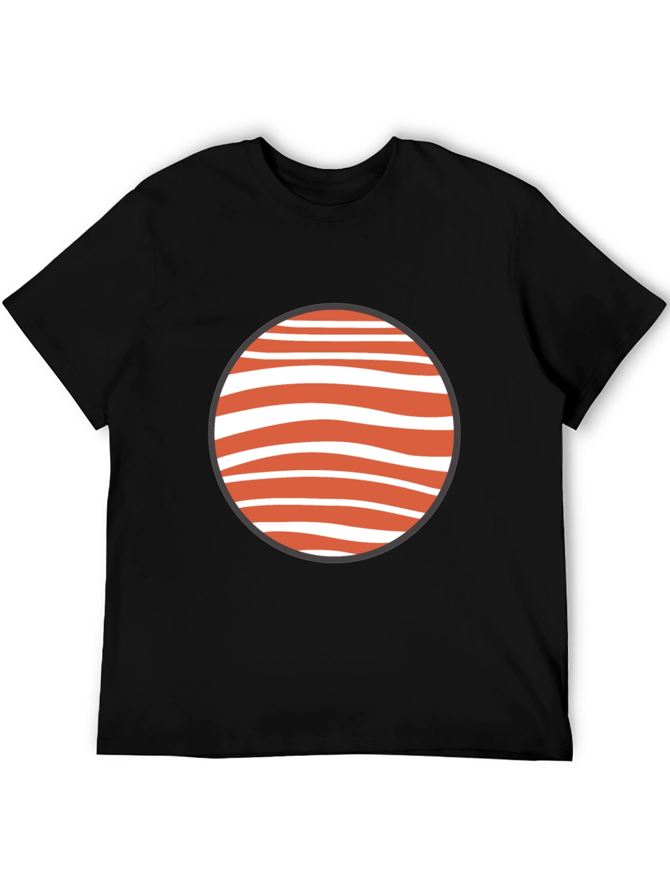 Unique Graphic Tee - Black Cotton Blend