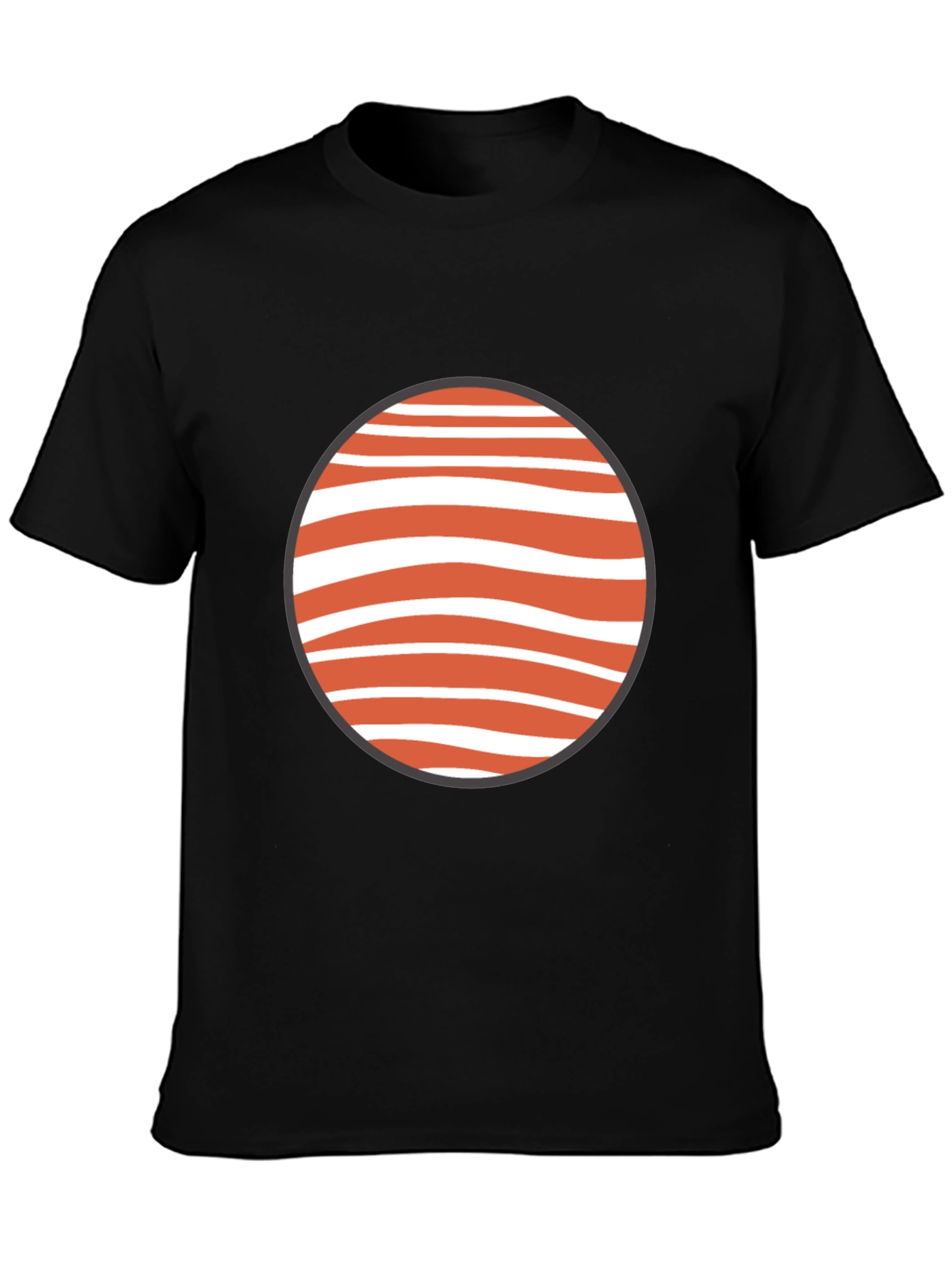 Unique Graphic Tee - Black Cotton Blend