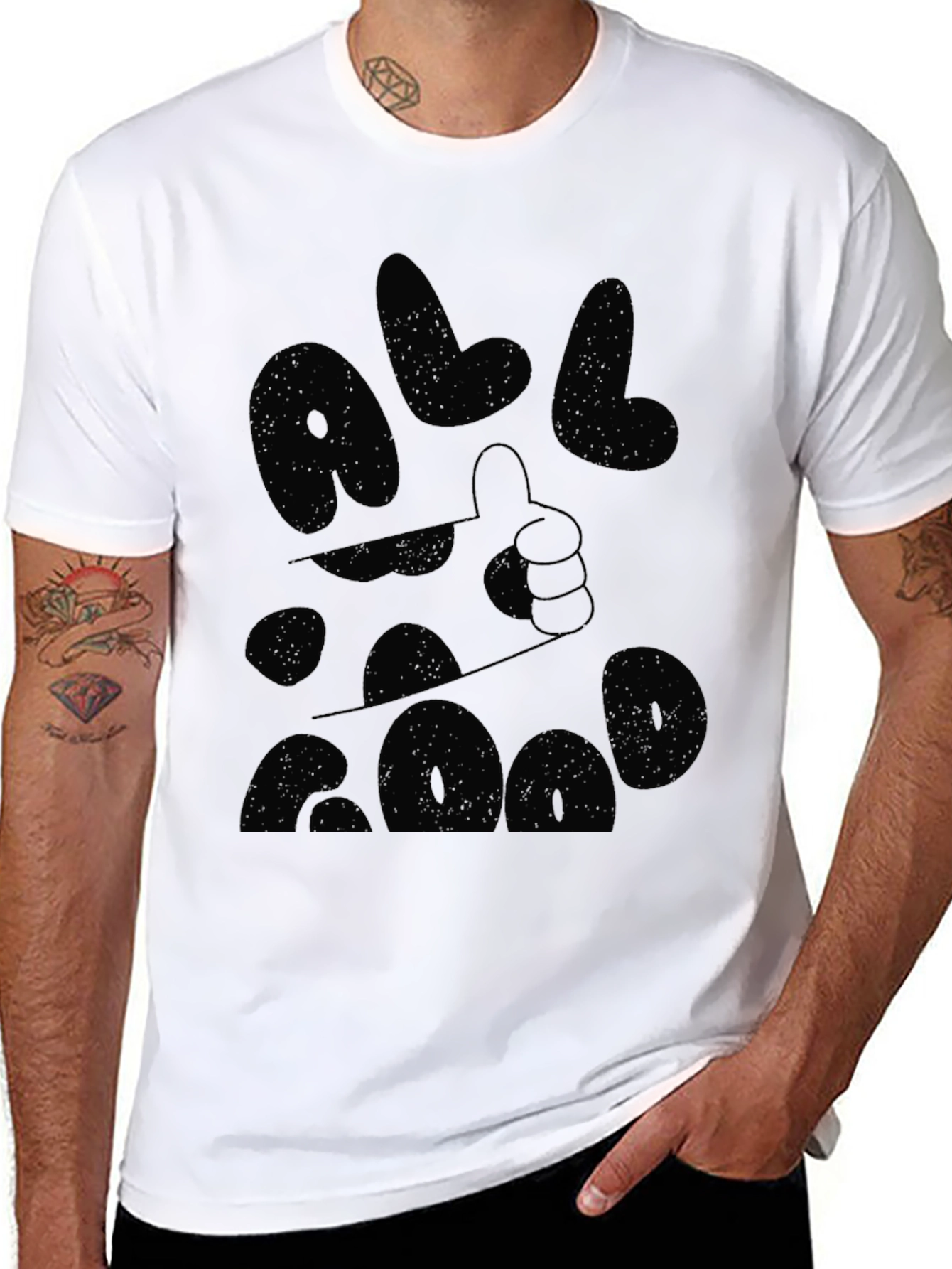 All Good Graphic Tee - Black Casual Comfort