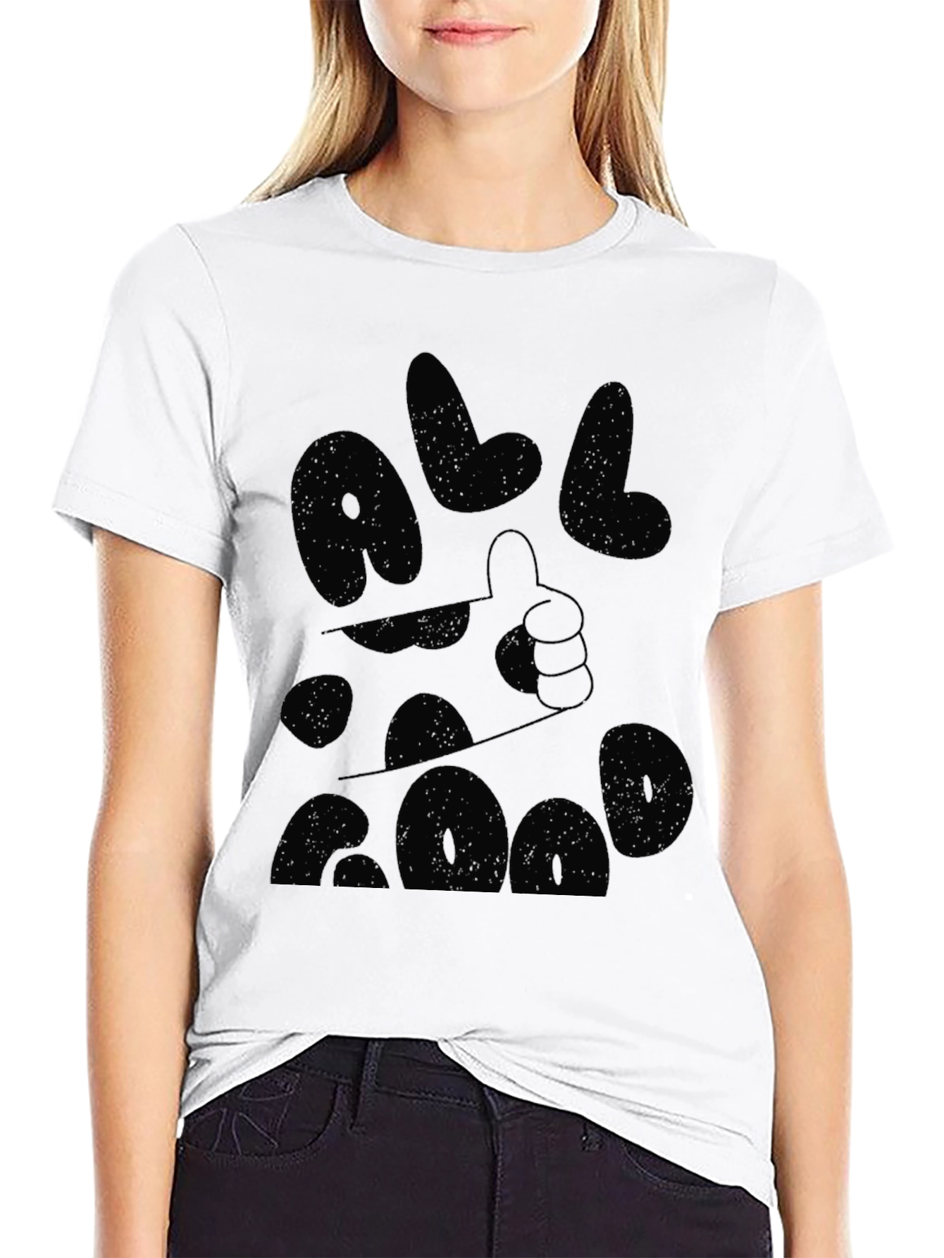All Good Graphic Tee - Black Casual Comfort