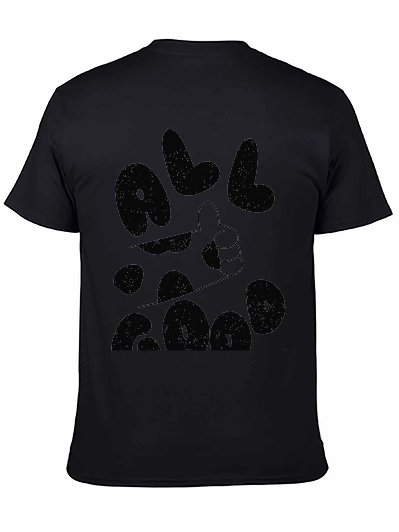 All Good Graphic Tee - Black Casual Comfort