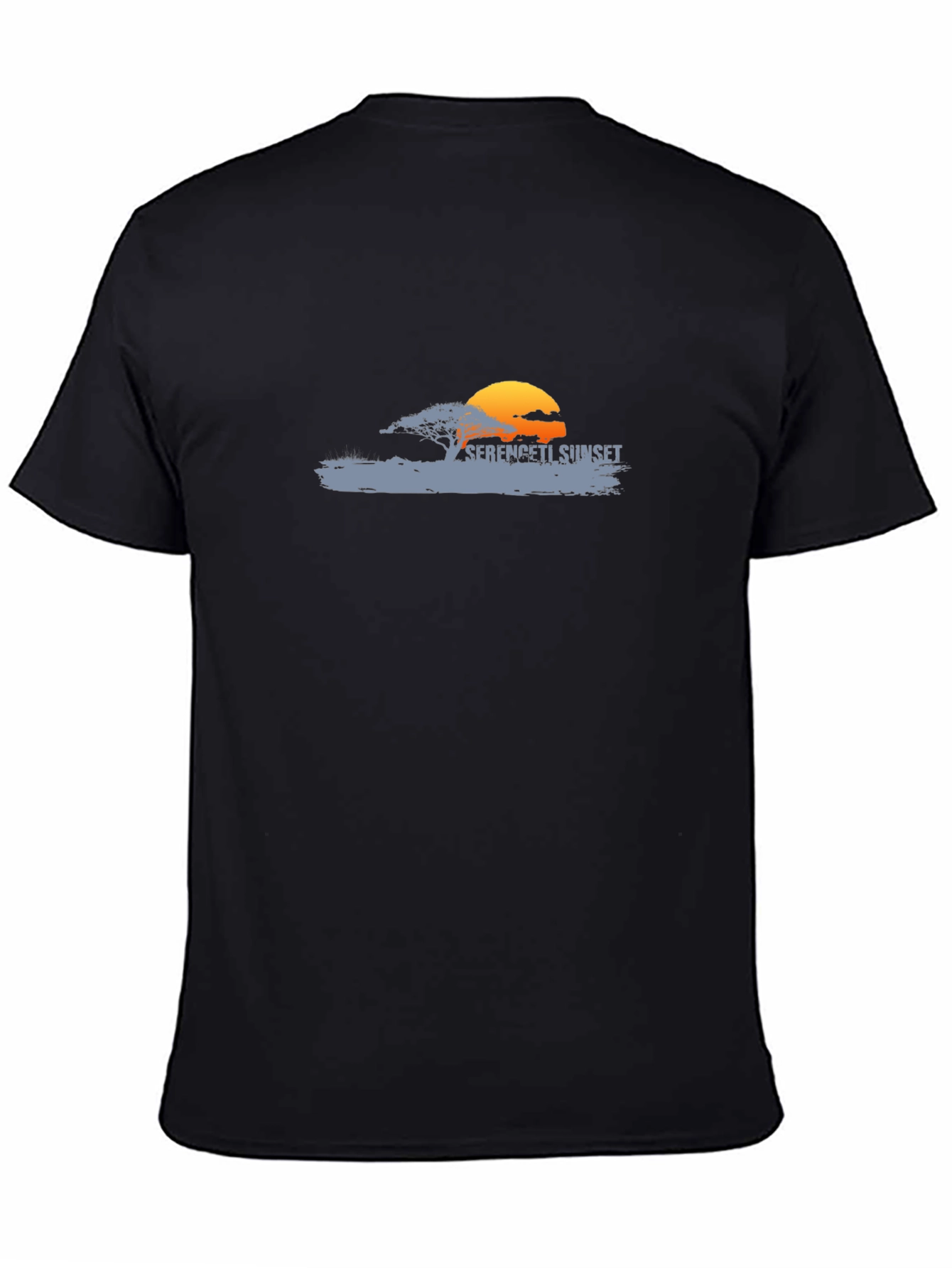 Serengeti Sunset Graphic Black Tee