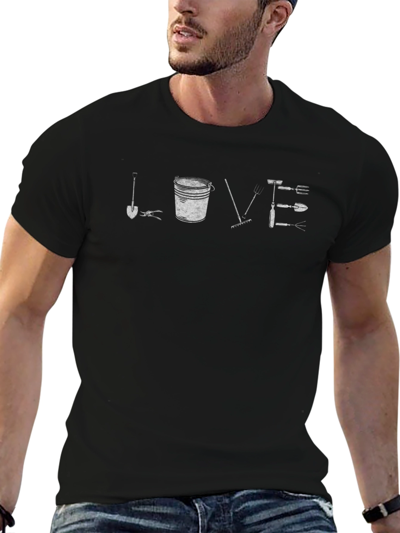 Gardening LOVE T-Shirt - Garden Tool Design