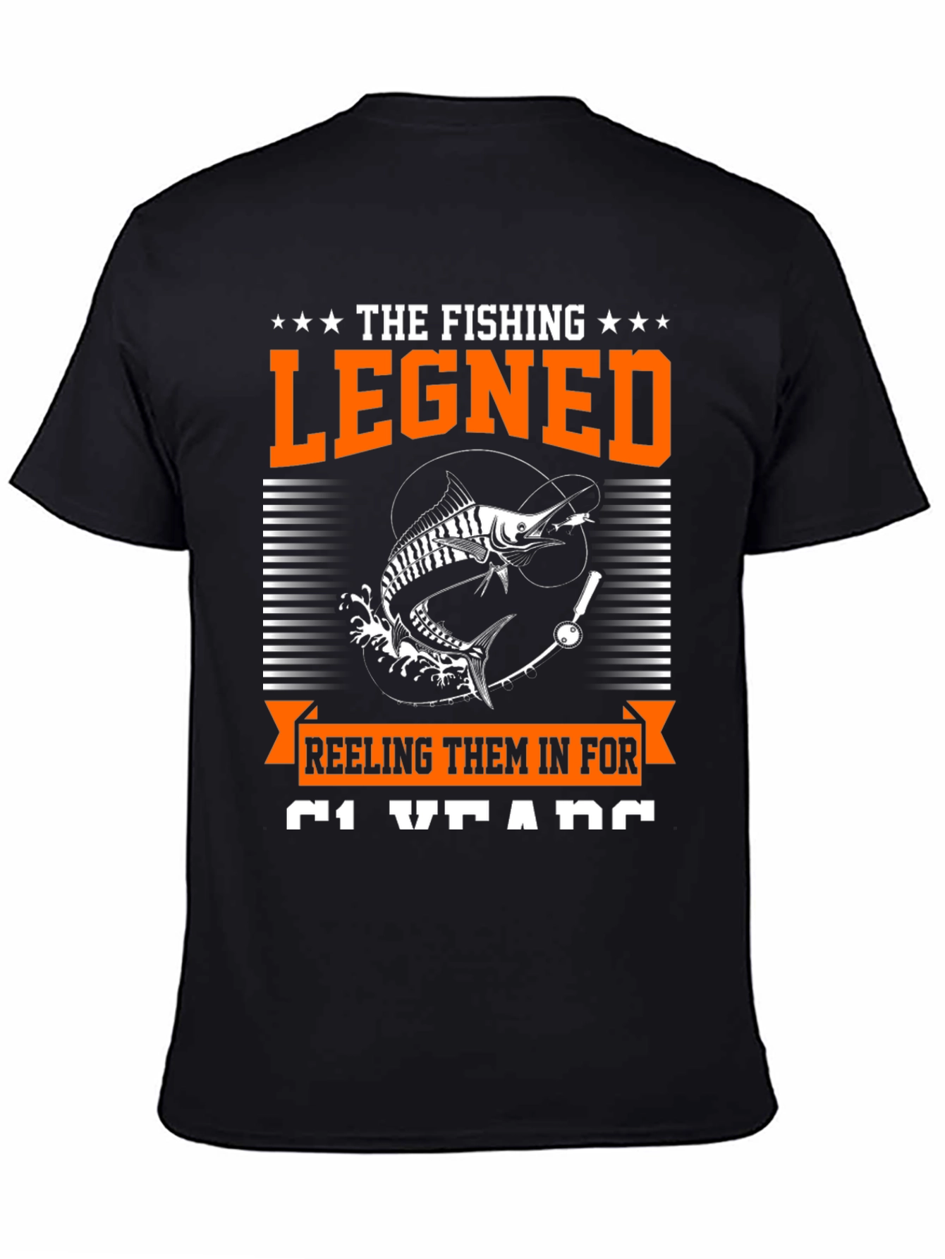 Fishing Legend Black T-Shirt