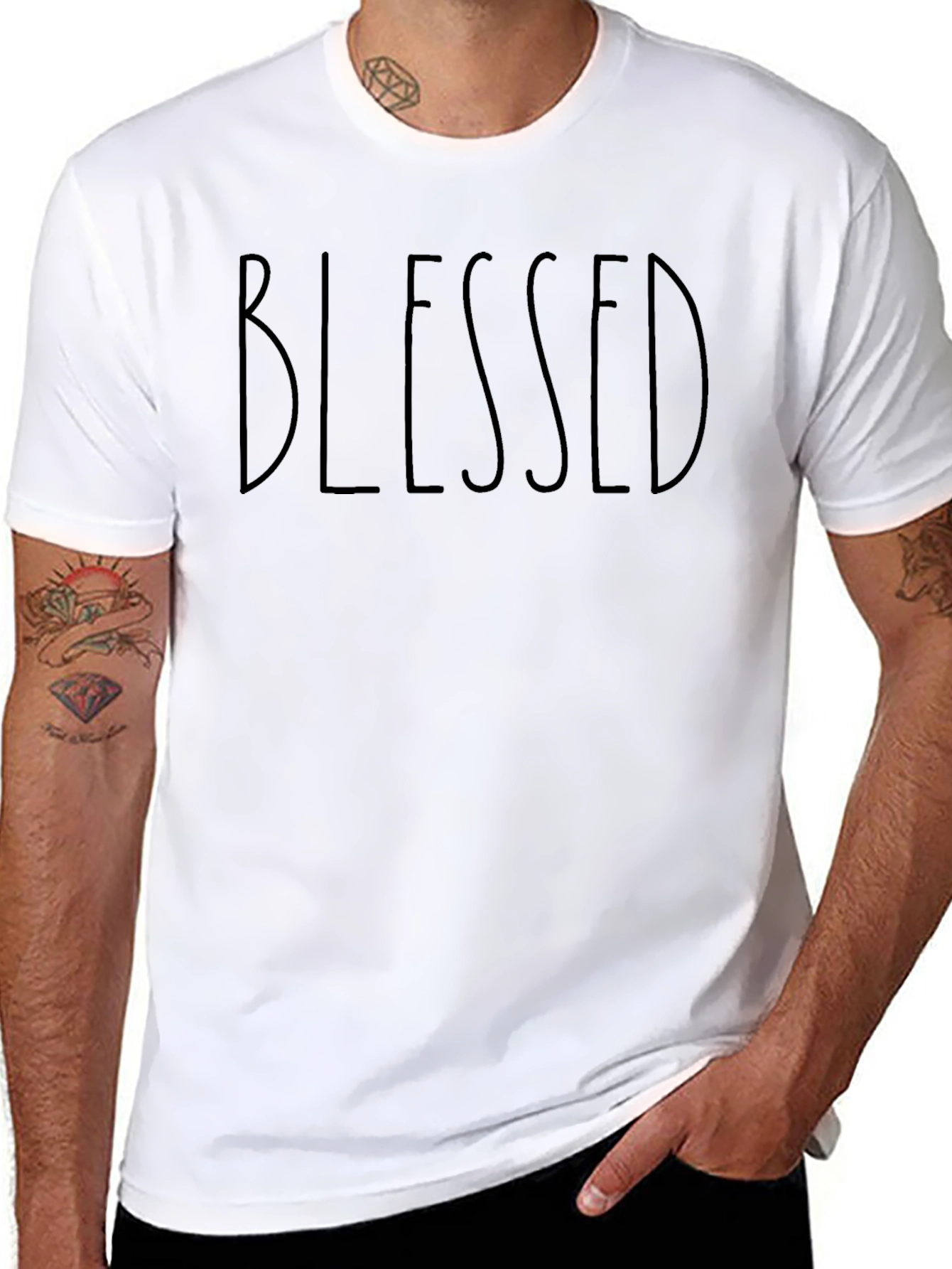 Blessed Graphic Tee - Black Casual Shirt
