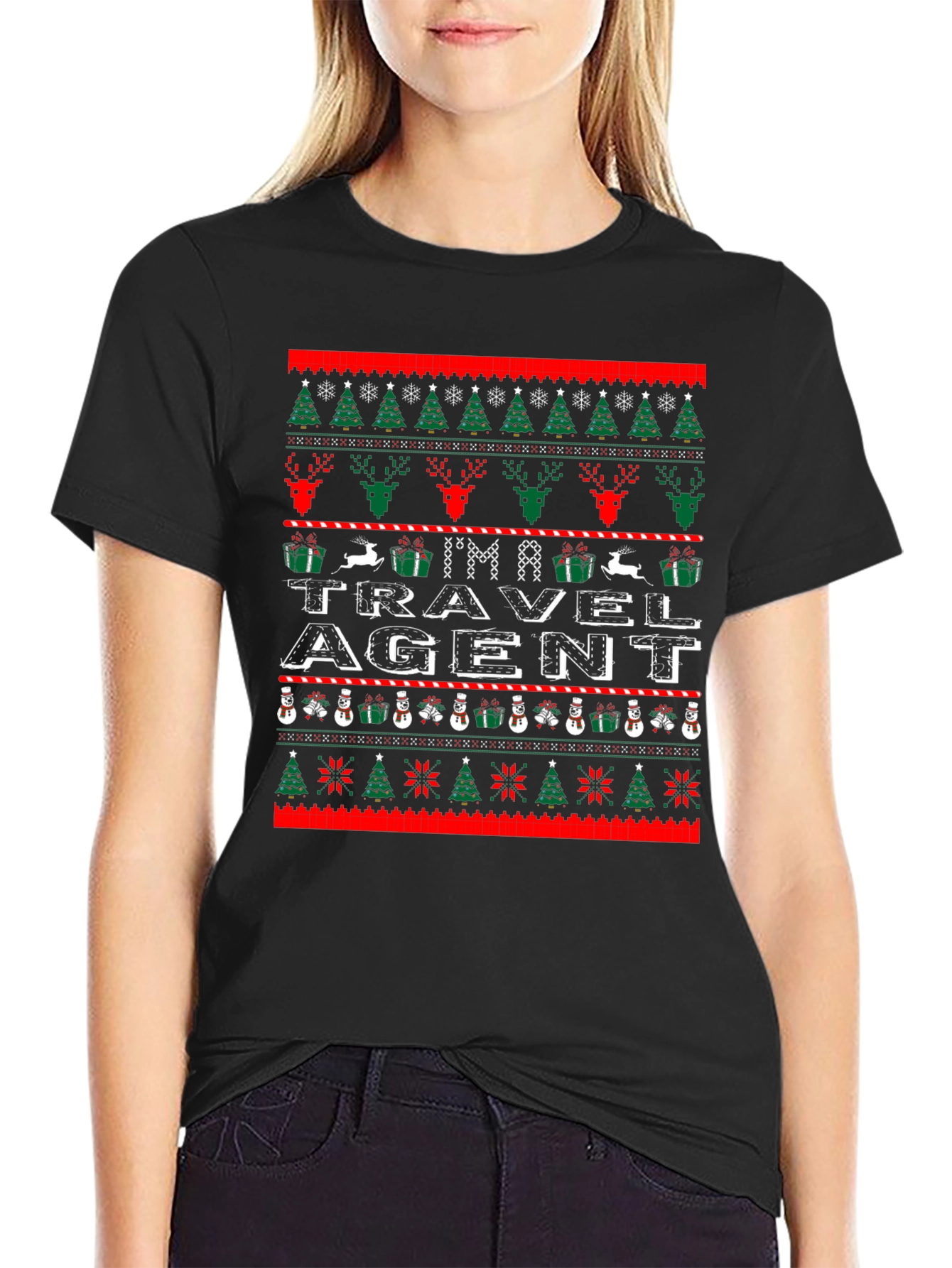 Im a Travel Agent Ugly Christmas Sweater T-Shirt