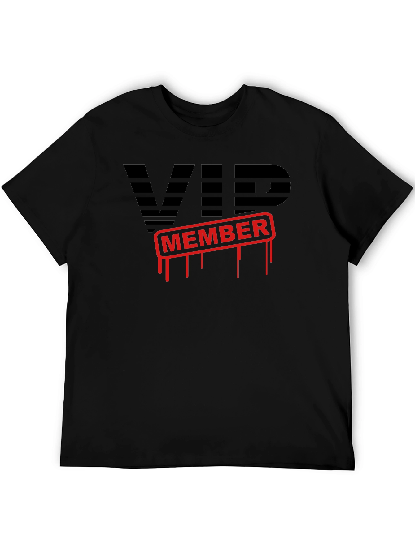 VIP Member Graphic T-Shirt - Black Cotton Tee