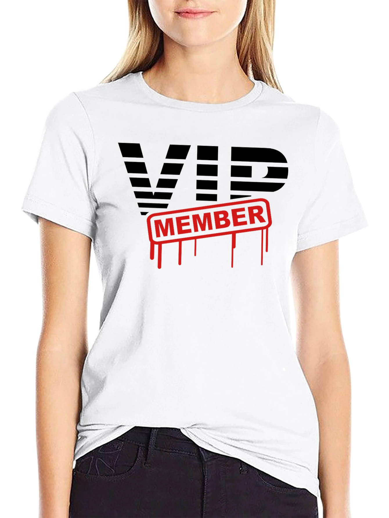 VIP Member Graphic T-Shirt - Black Cotton Tee