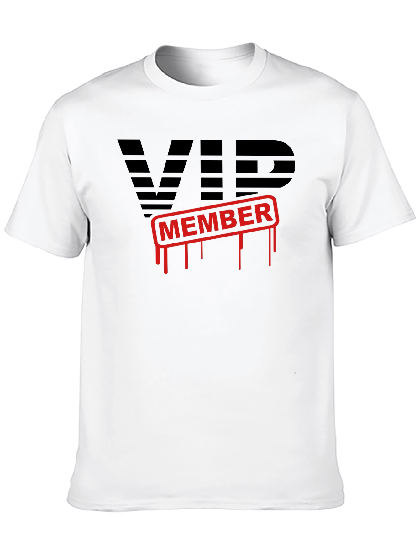 VIP Member Graphic T-Shirt - Black Cotton Tee