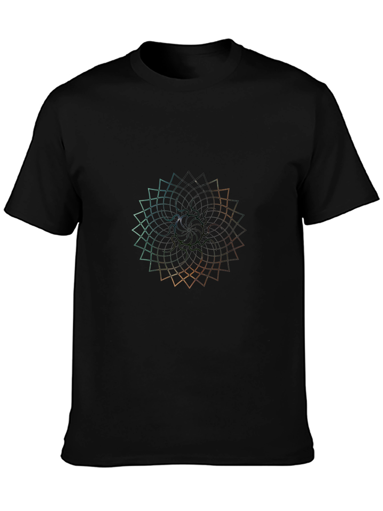 Abstract Geometric Black T-Shirt