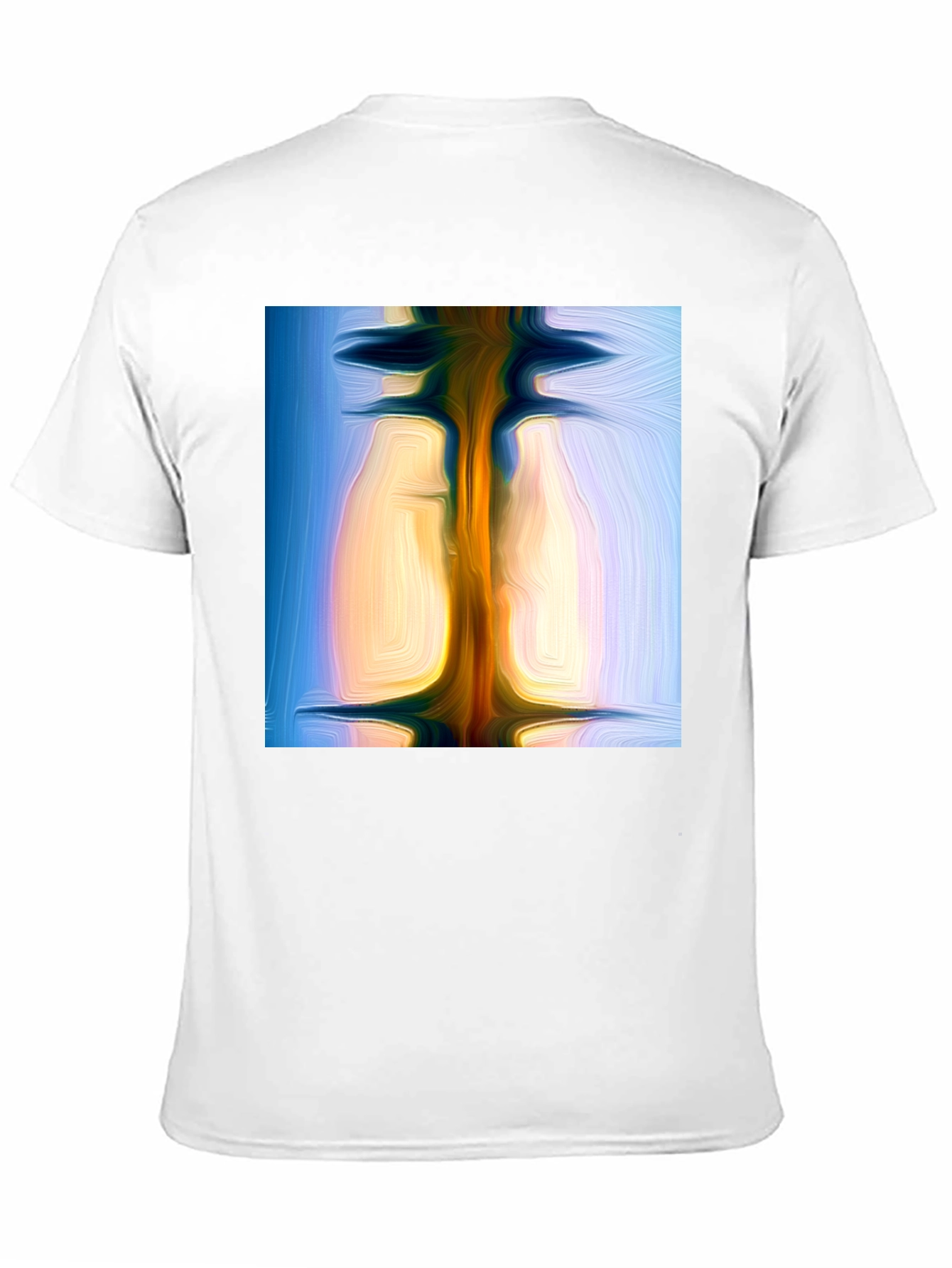 Abstract Art Print Black T-Shirt - Modern Style