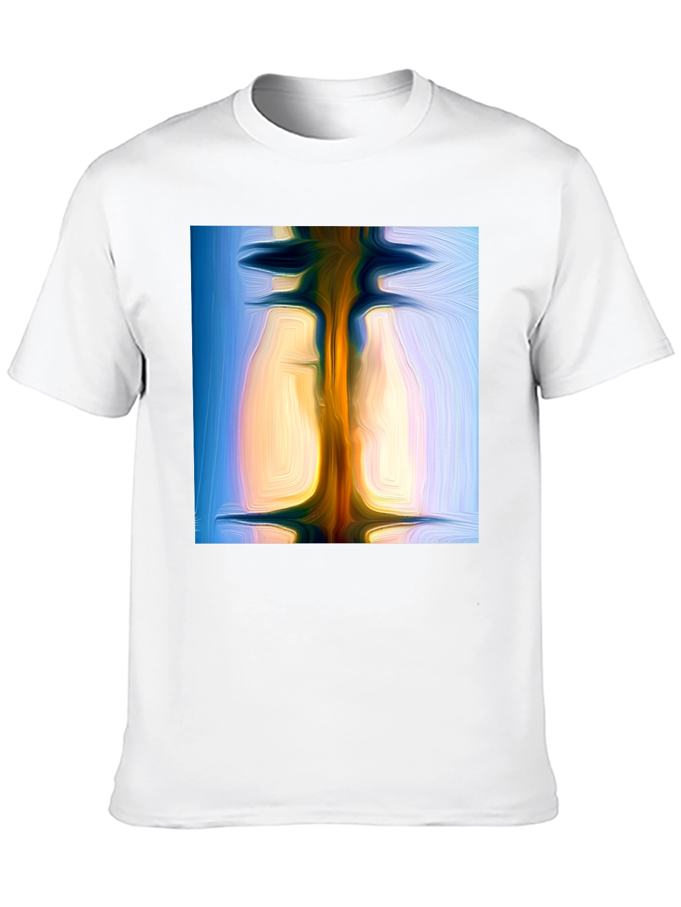 Abstract Art Print Black T-Shirt - Modern Style