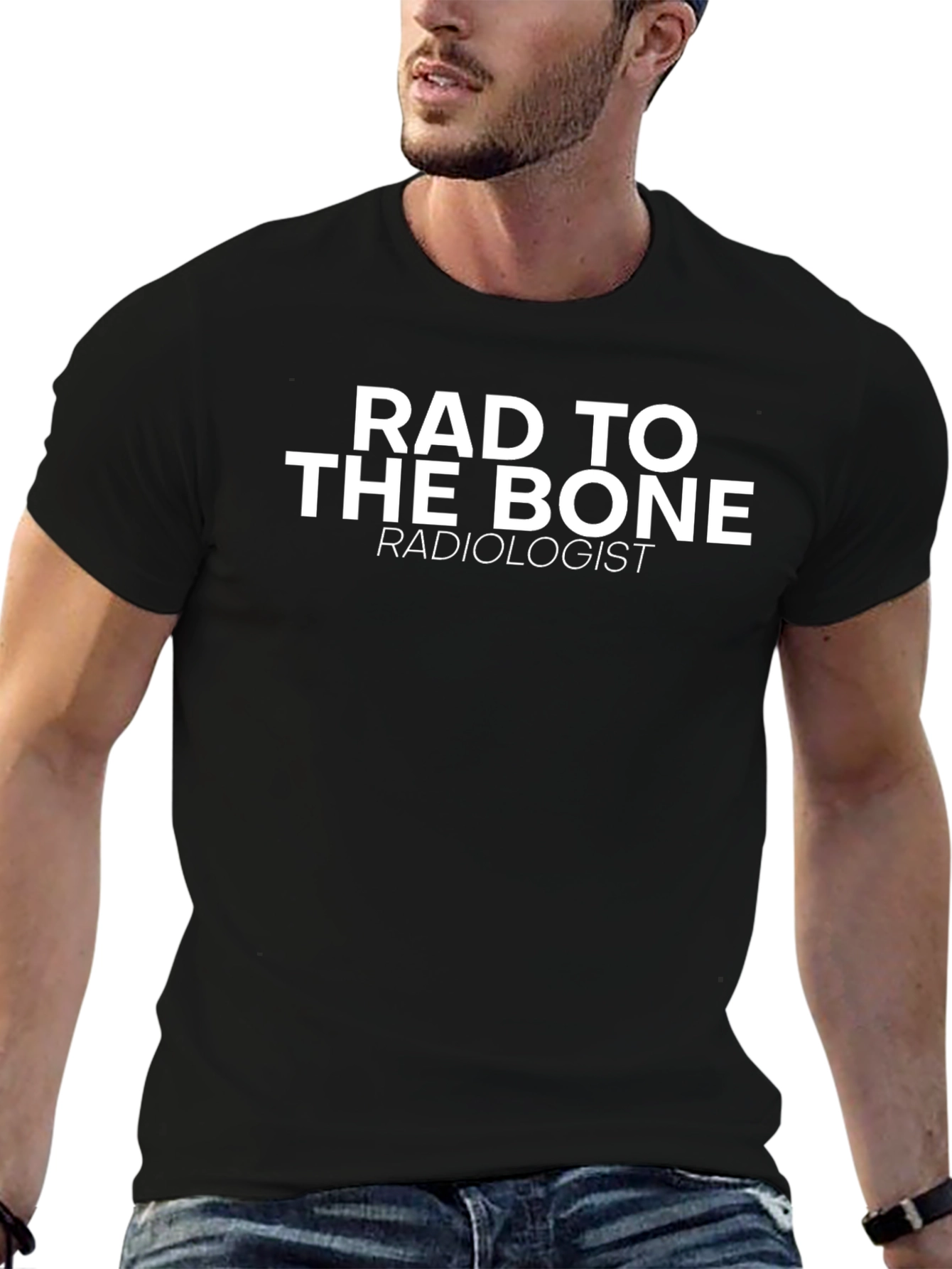 Rad To The Bone Radiologist Black T-Shirt
