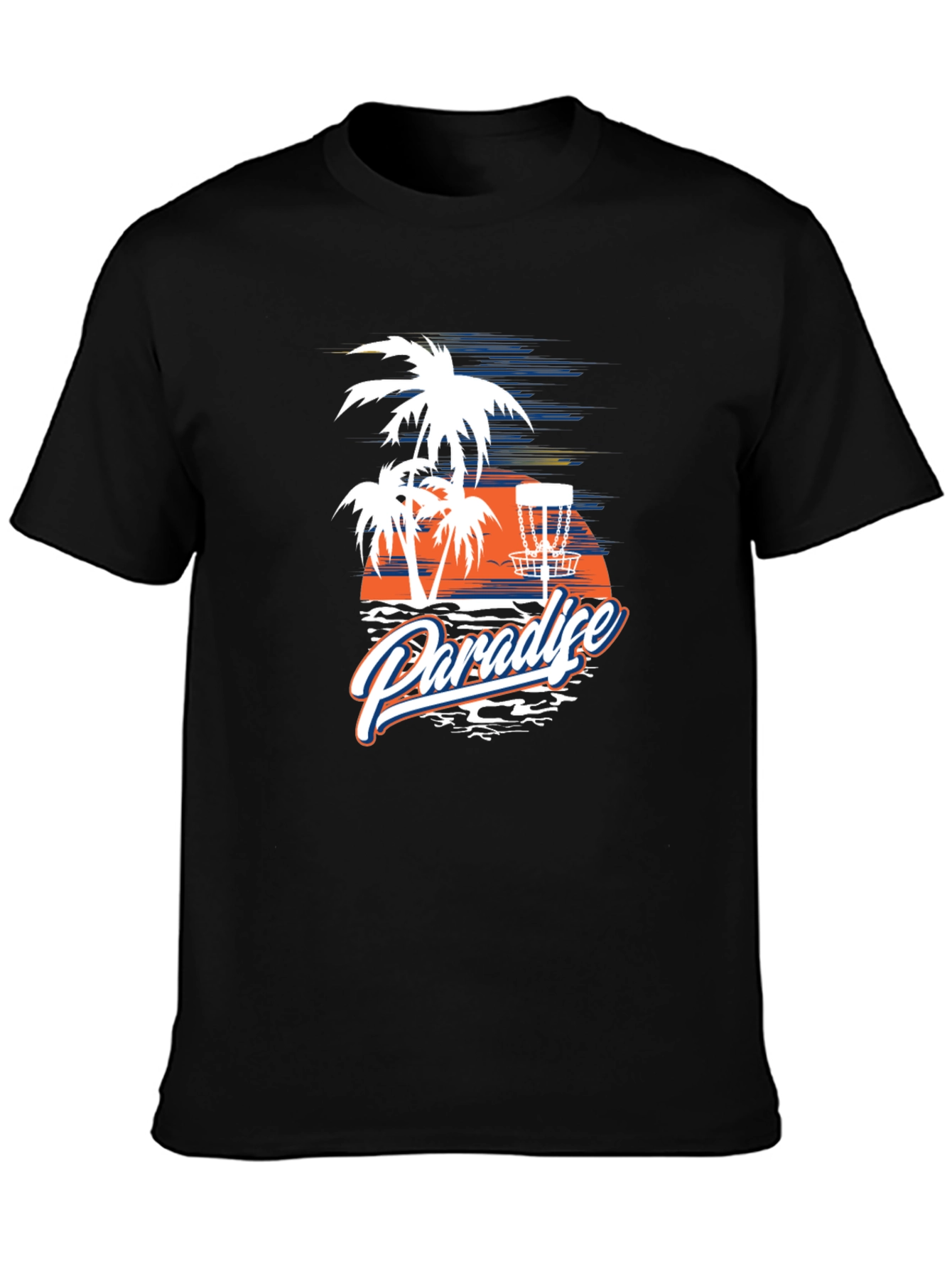 Paradise Disc Golf T-Shirt - Tropical Island Design