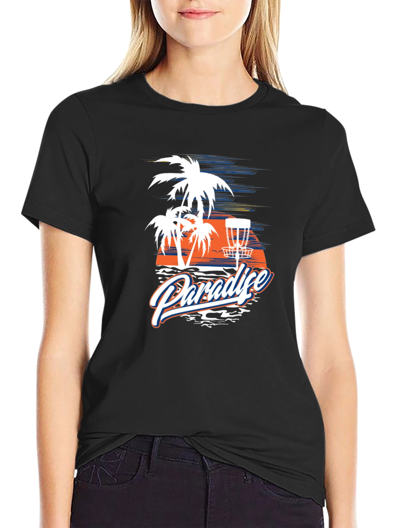 Paradise Disc Golf T-Shirt - Tropical Island Design