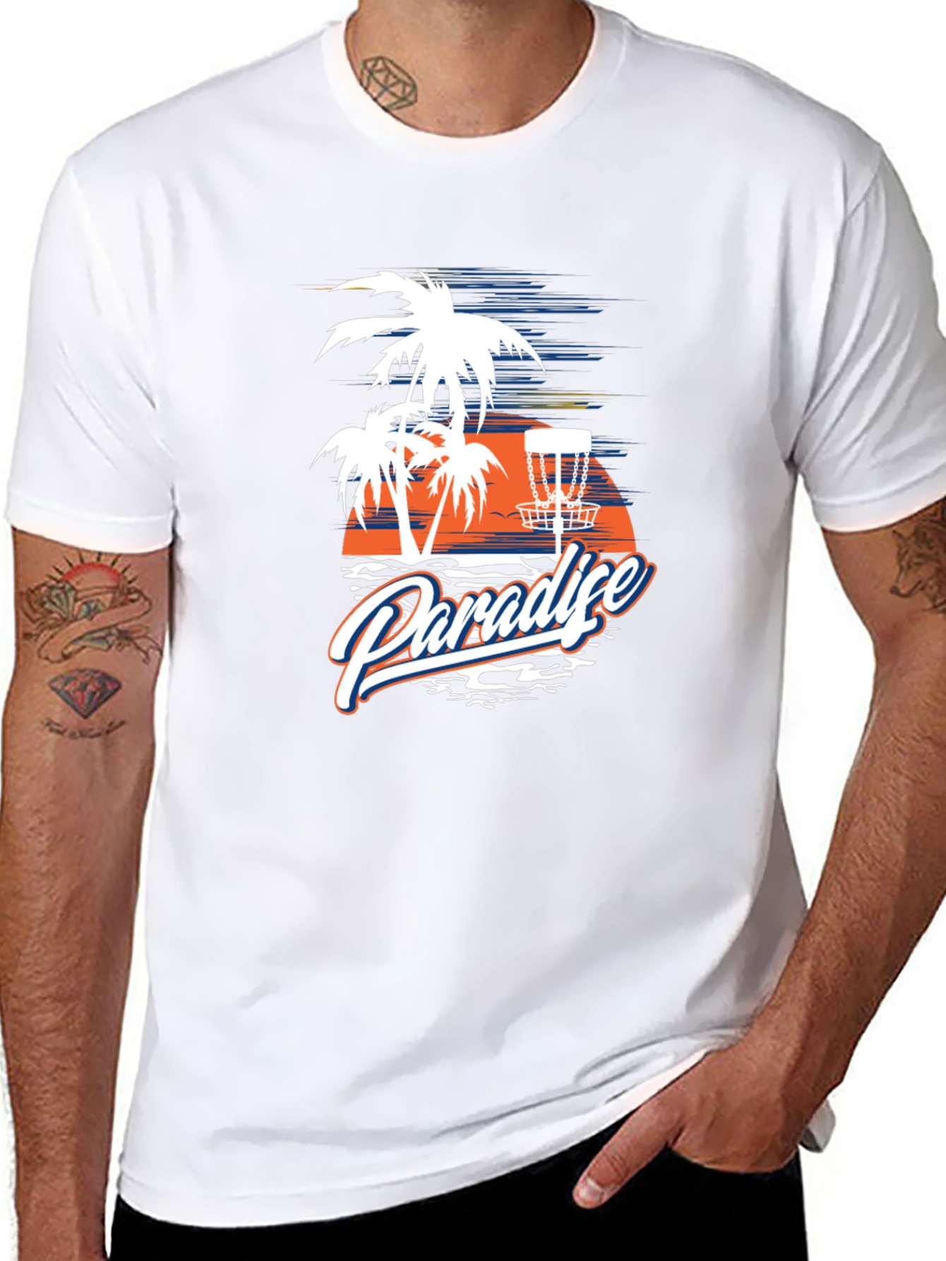 Paradise Disc Golf T-Shirt - Tropical Island Design